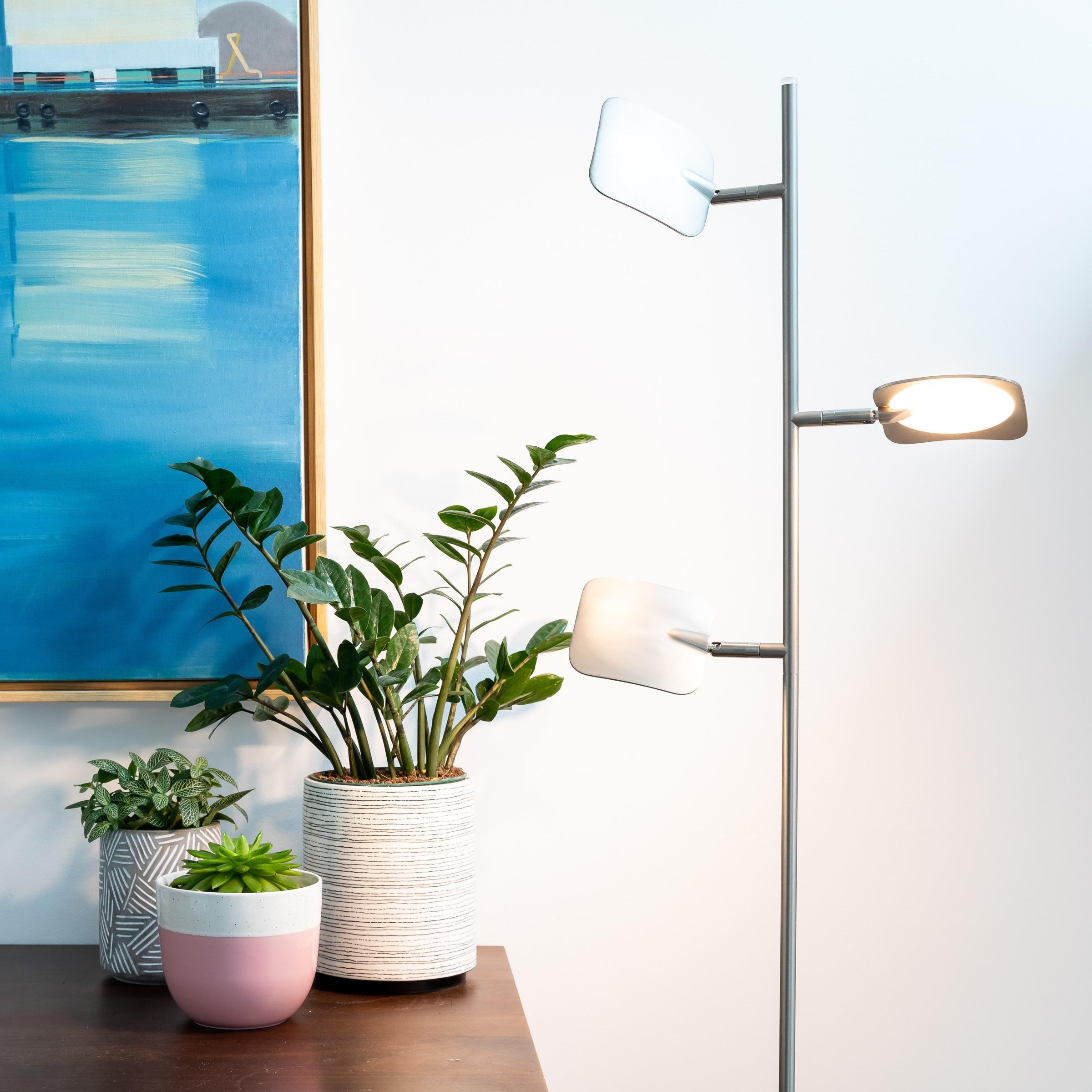 Brightech Tree Industrial LED 3-Way Dimming Floor Lamp with 3 Adjustable Spot Lights