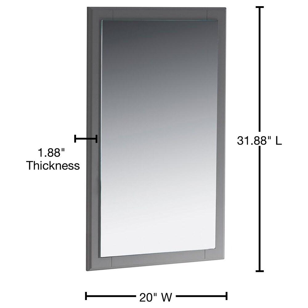 Oxford Wood Flat Wall Mirror