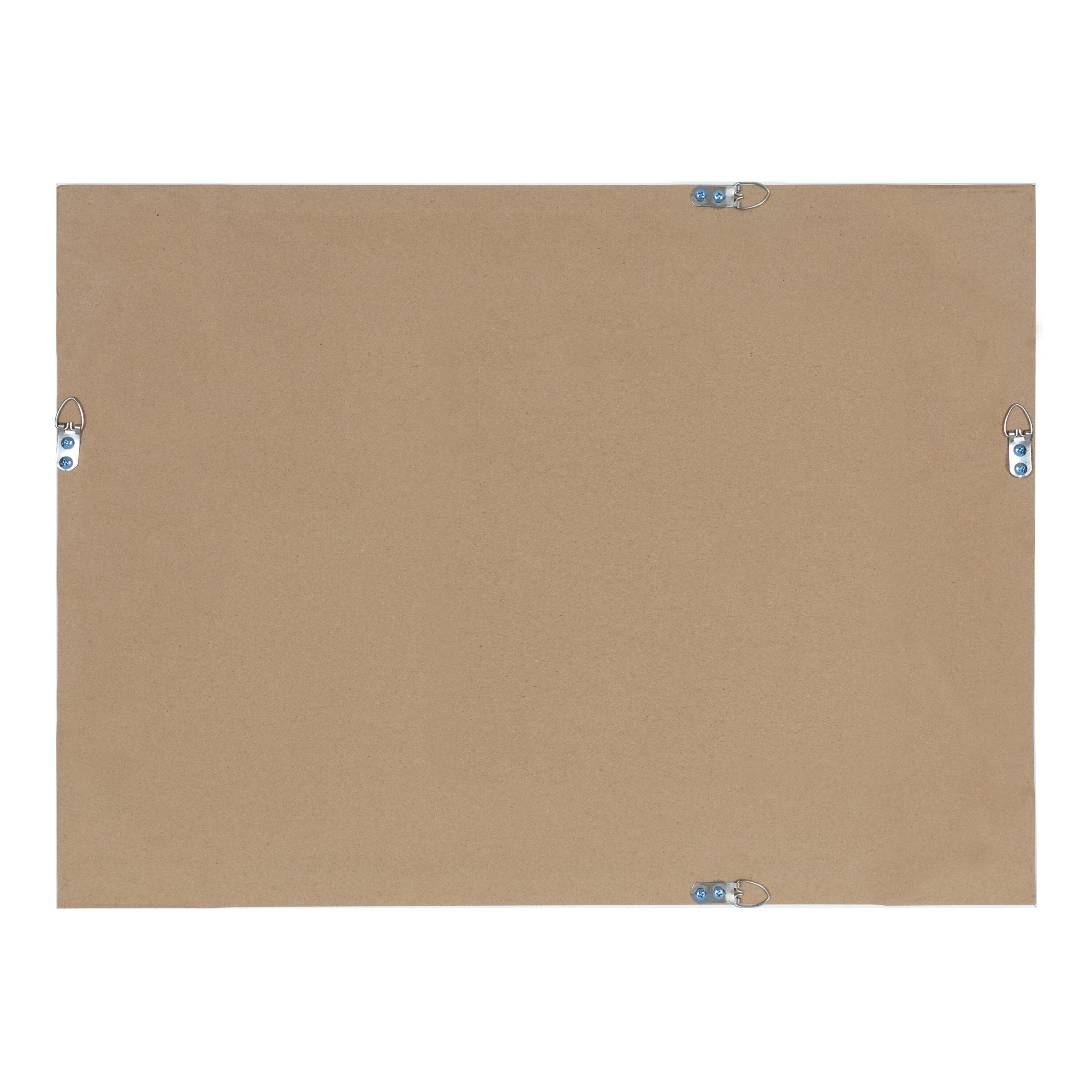 24.7" x 36.7" Rhodes Rectangle Wall Mirror White - Kate & Laurel All Things Decor: Modern, Beveled, Easy to Hang