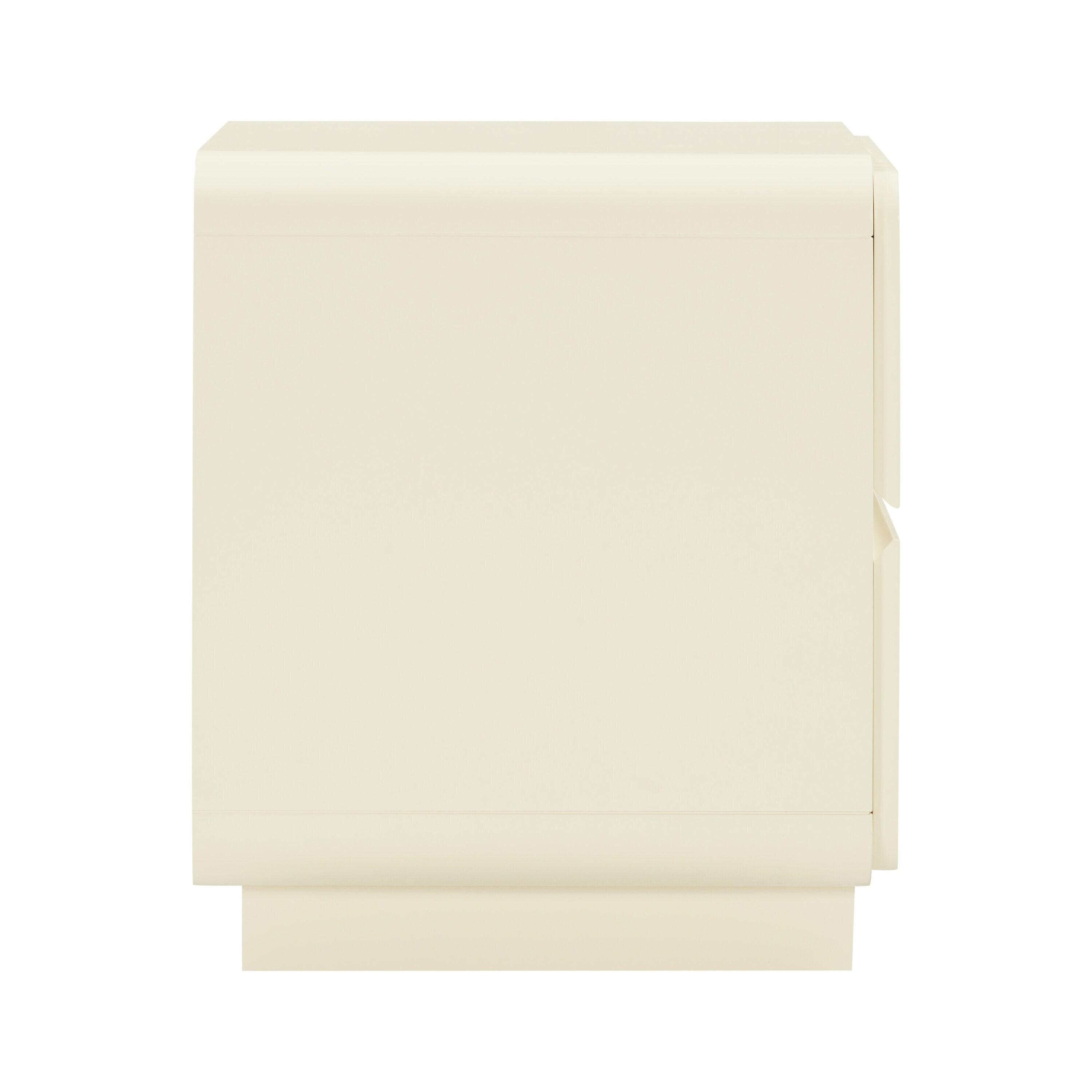 Sagura Nightstand Cream 28"W x 19"D x 22.2"H