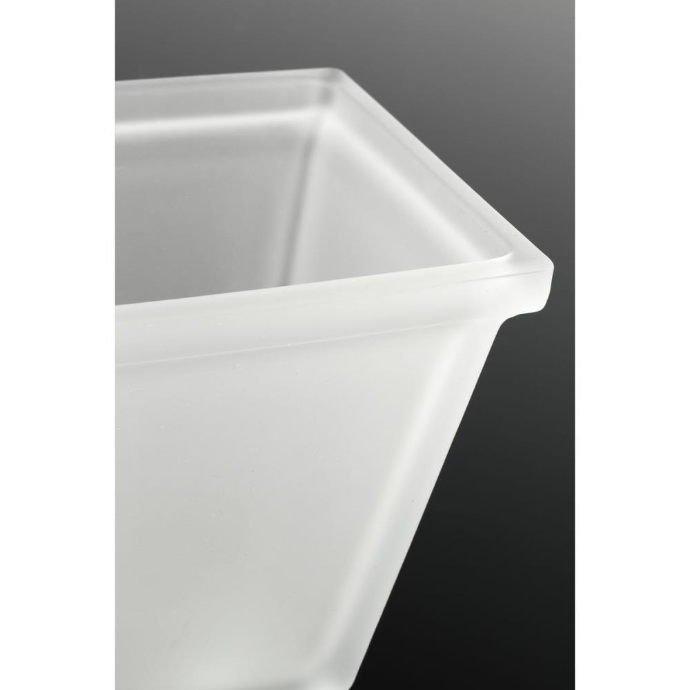 Progress Lighting Clifton Heights 4-Light Bath Vanity Fixture, Antique Bronze, Etched Square Glass Shade
