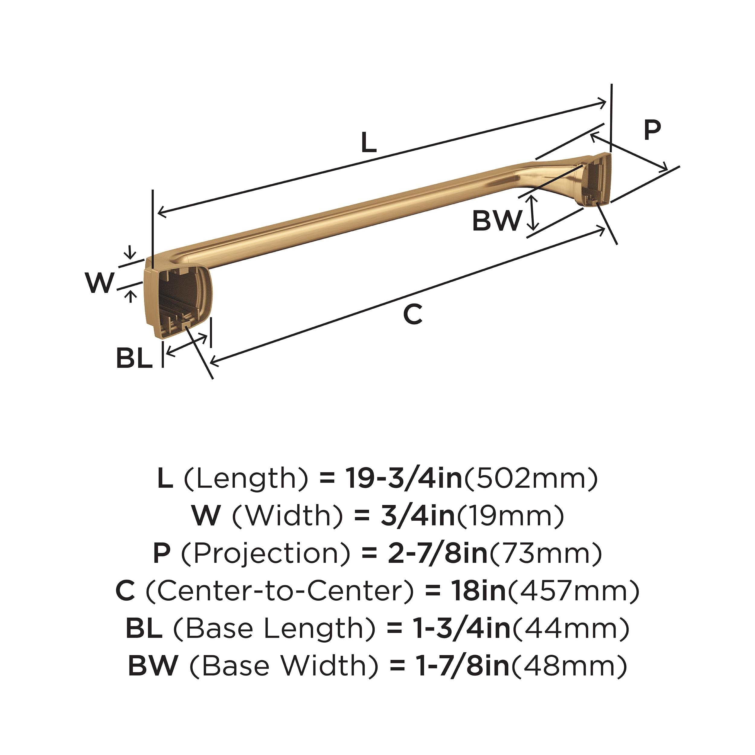 Amerock Revitalize Champagne Bronze 18 inch (457mm) Towel Bar