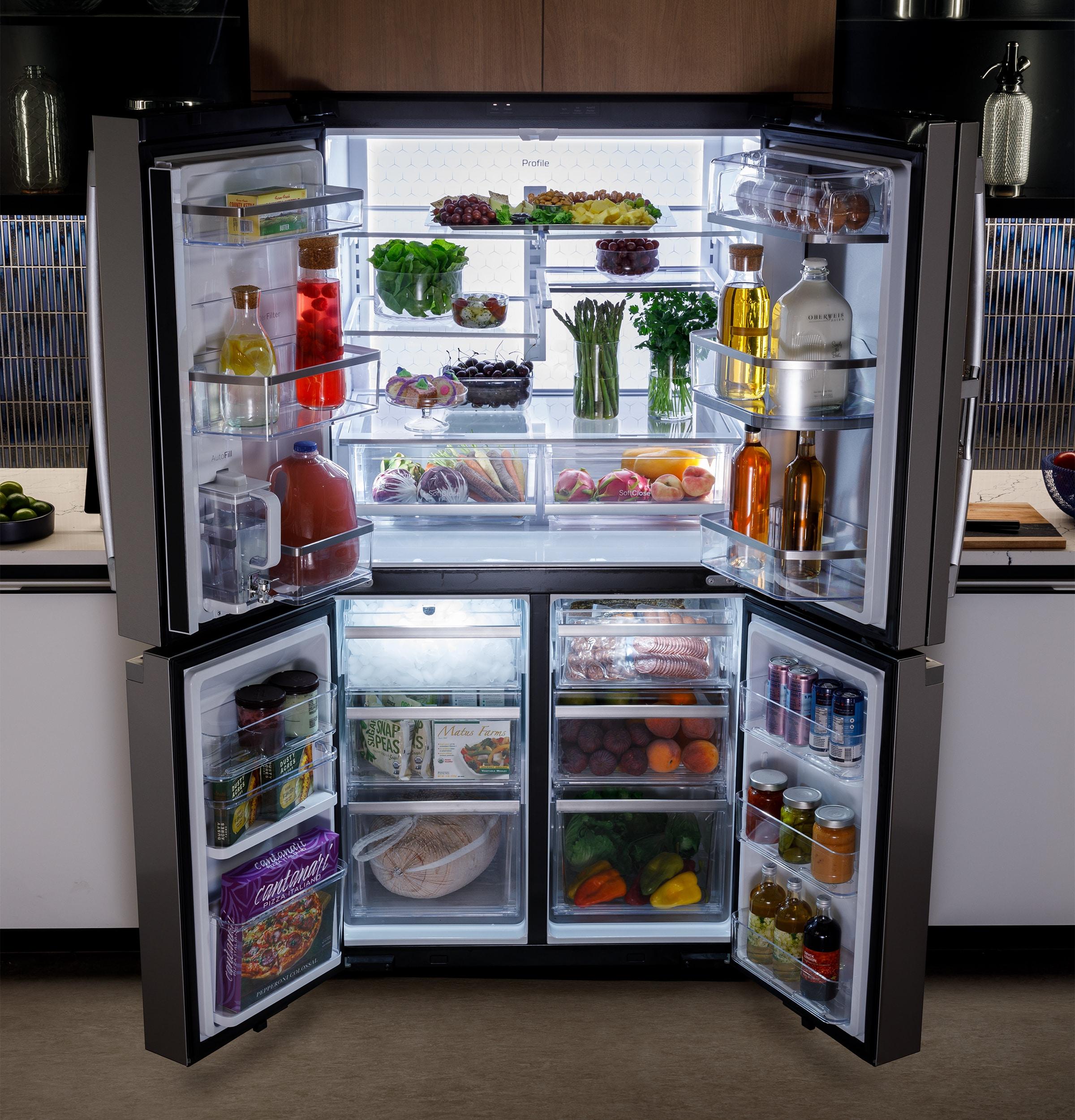 GE Profile™ Series Energy Star Smart 28 Cu. Ft. Fingerprint Resistant Quad-Door Refrigerator