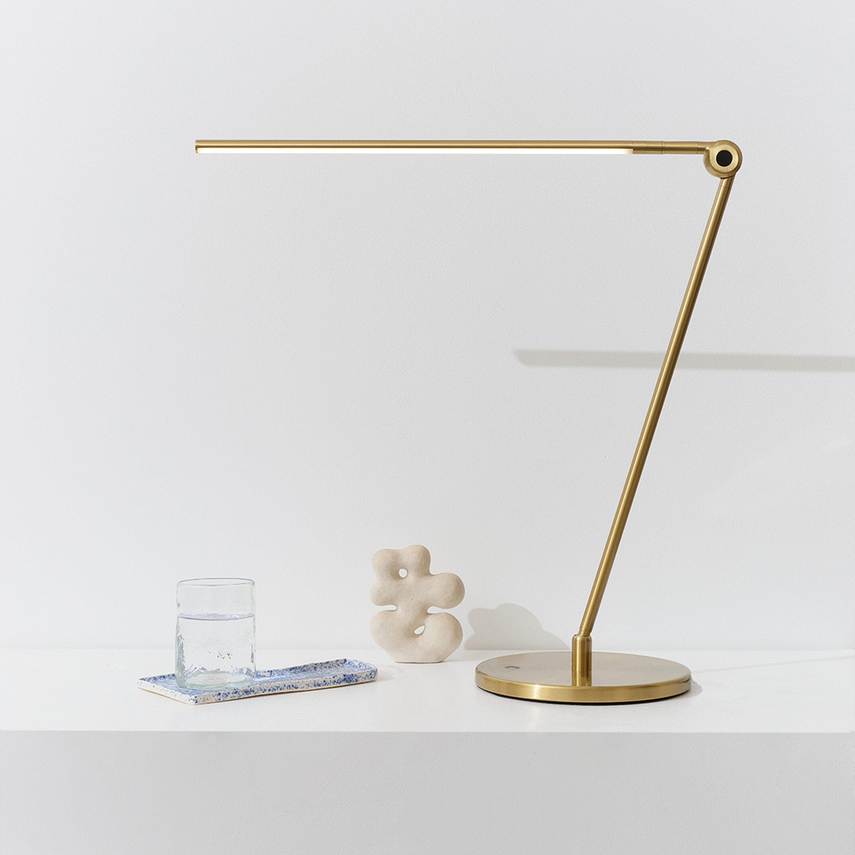 Brightech Libra 39 in. Dimmable LED Industrial Desk Lamp with USB-C Port and Adjustable Lamp Head & Reviews | Wayfair