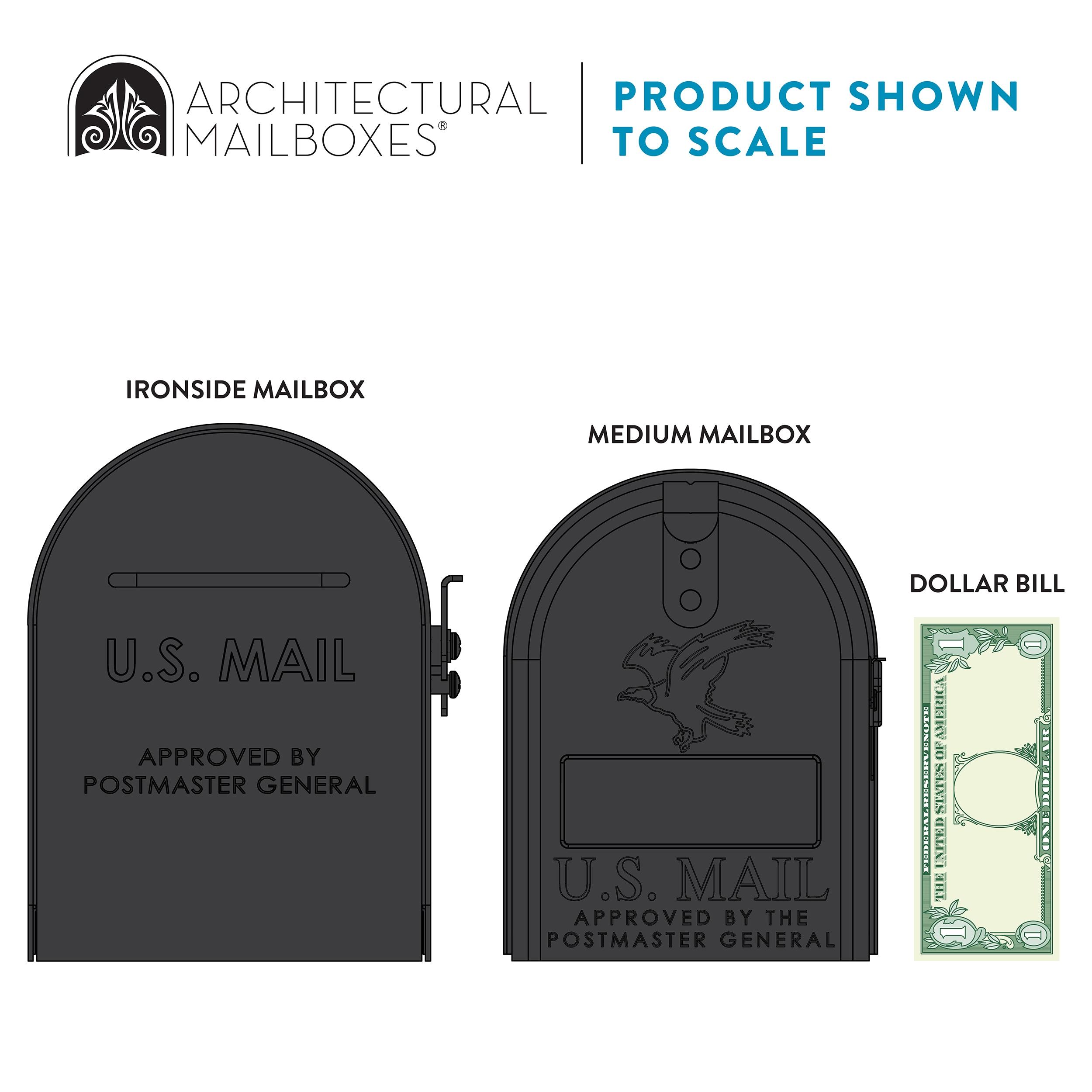Architectural Mailboxes Ironside Post Mount Mailbox Black