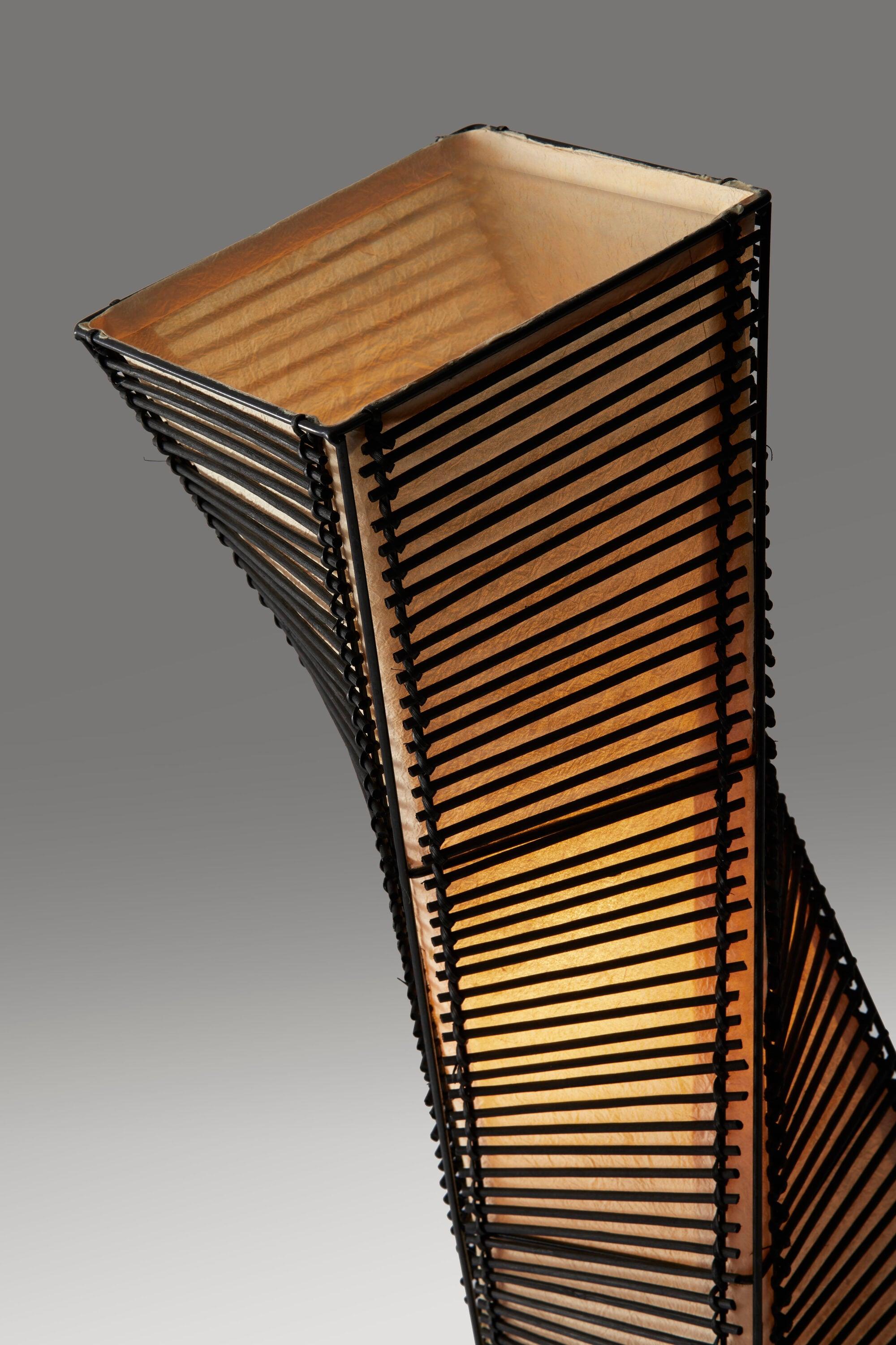 Stix Floor Lantern Black - Adesso: Twisting Cane Stick Design, ETL Listed, No Assembly Required