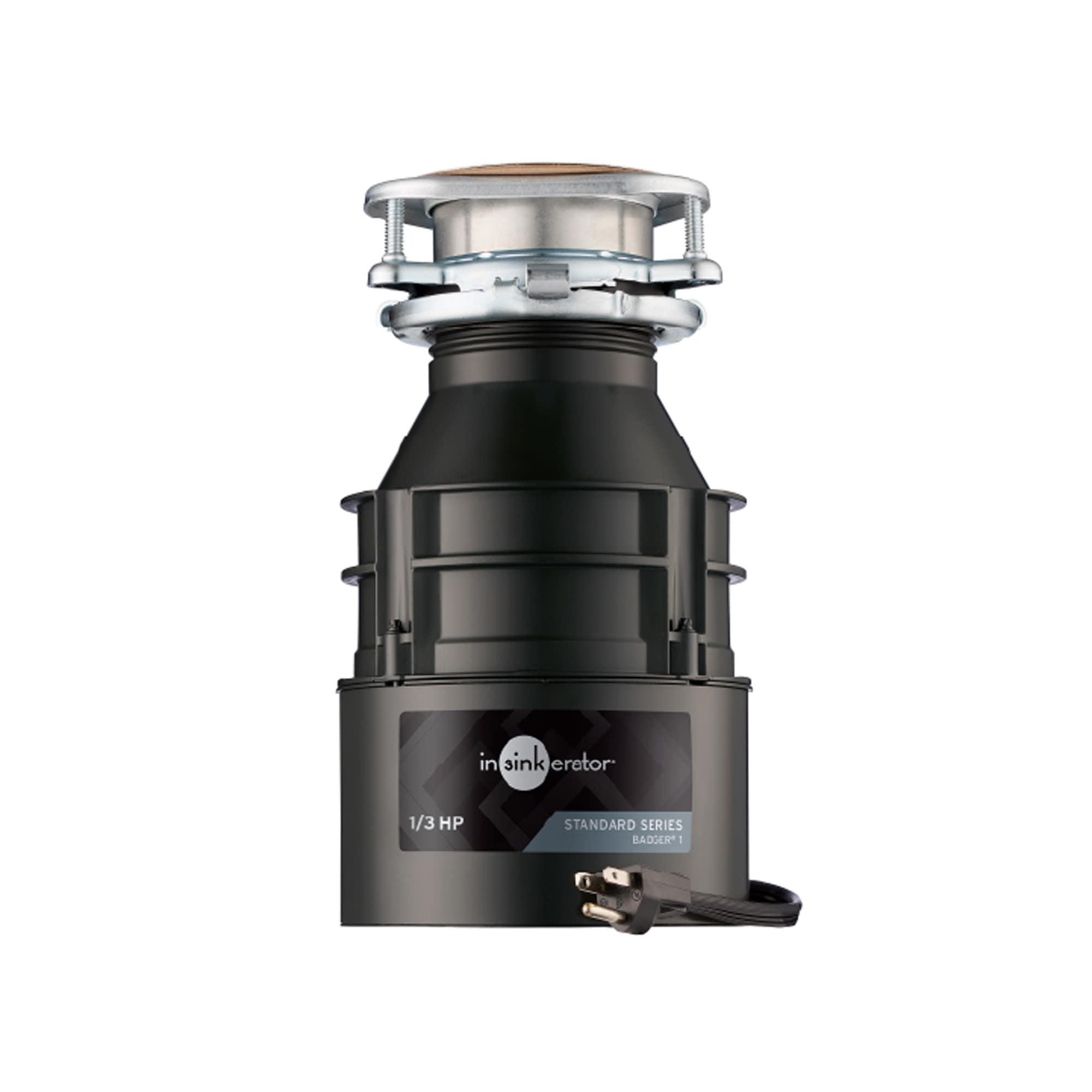 Badger 1/3 HP Continuous Feed Garbage Disposal (With Optional Power Cord)