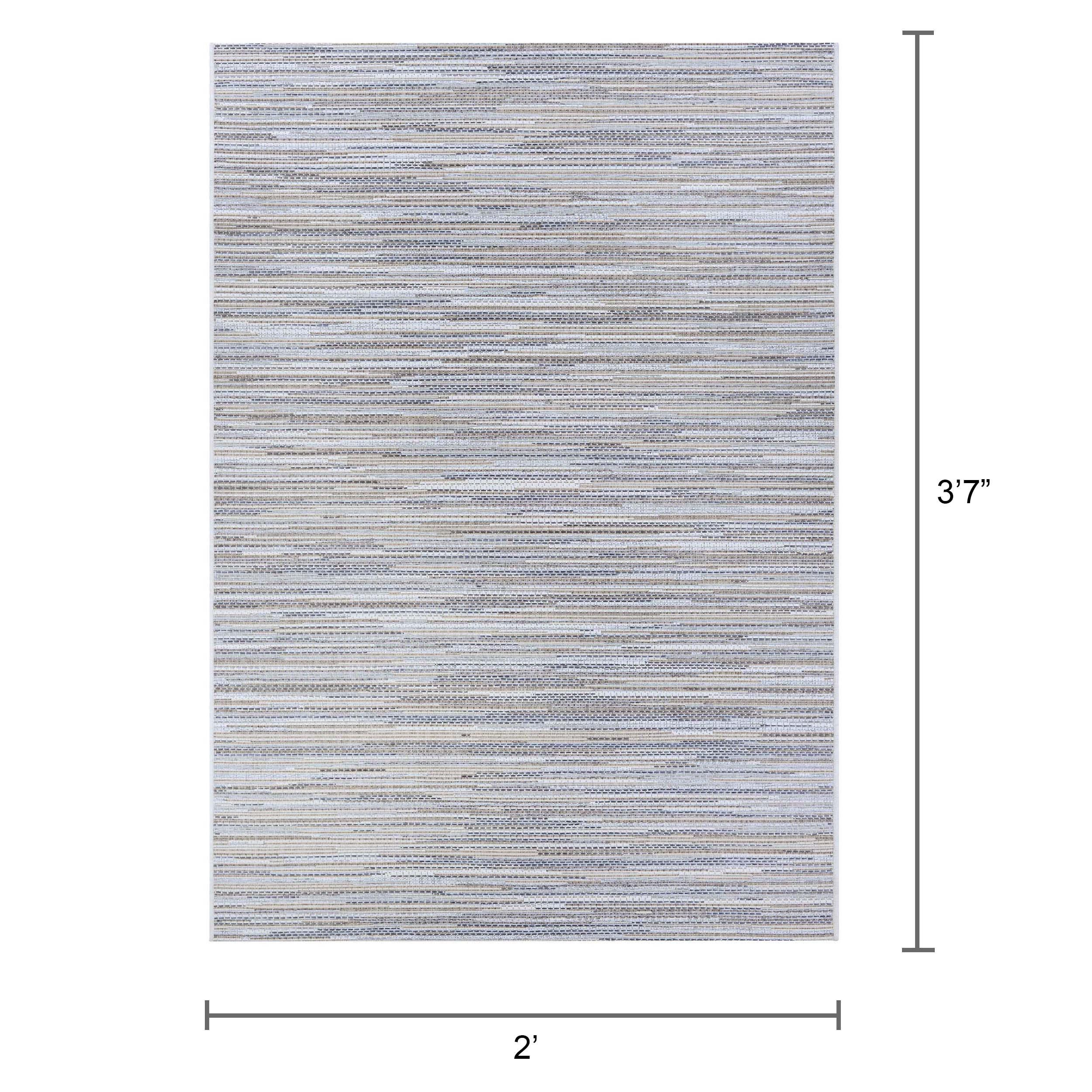 Couristan Monte Carlo Coastal Breeze Indoor/Outdoor Area Rug, 2' x 3'7", Taupe-Champagne