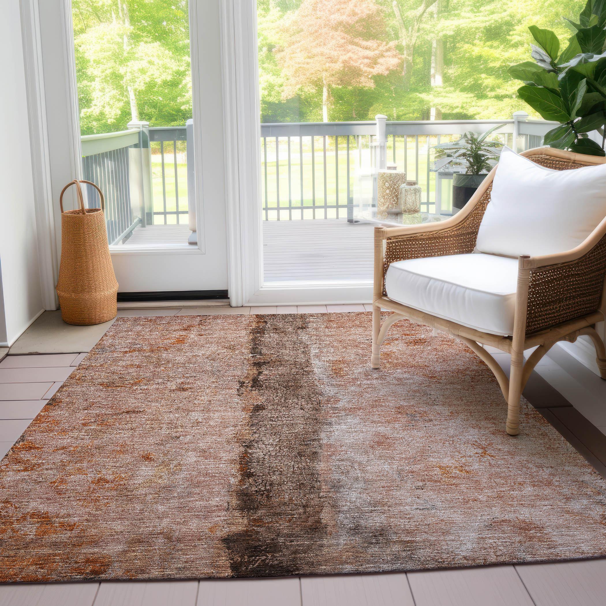 Addison Rugs Chantille ACN605 Paprika 3' x 5' Indoor Outdoor Area Rug, Easy Clean, Machine Washable, Non Shedding, Bedroom, Living Room, Dining Room, Kitchen, Patio Rug