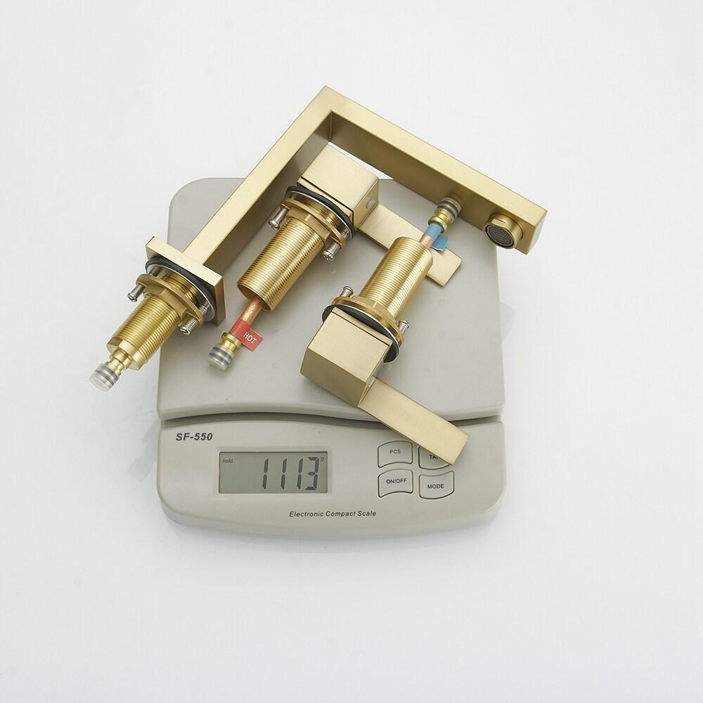 Widespread Single-handle Bathroom Faucet with Drain Assembly