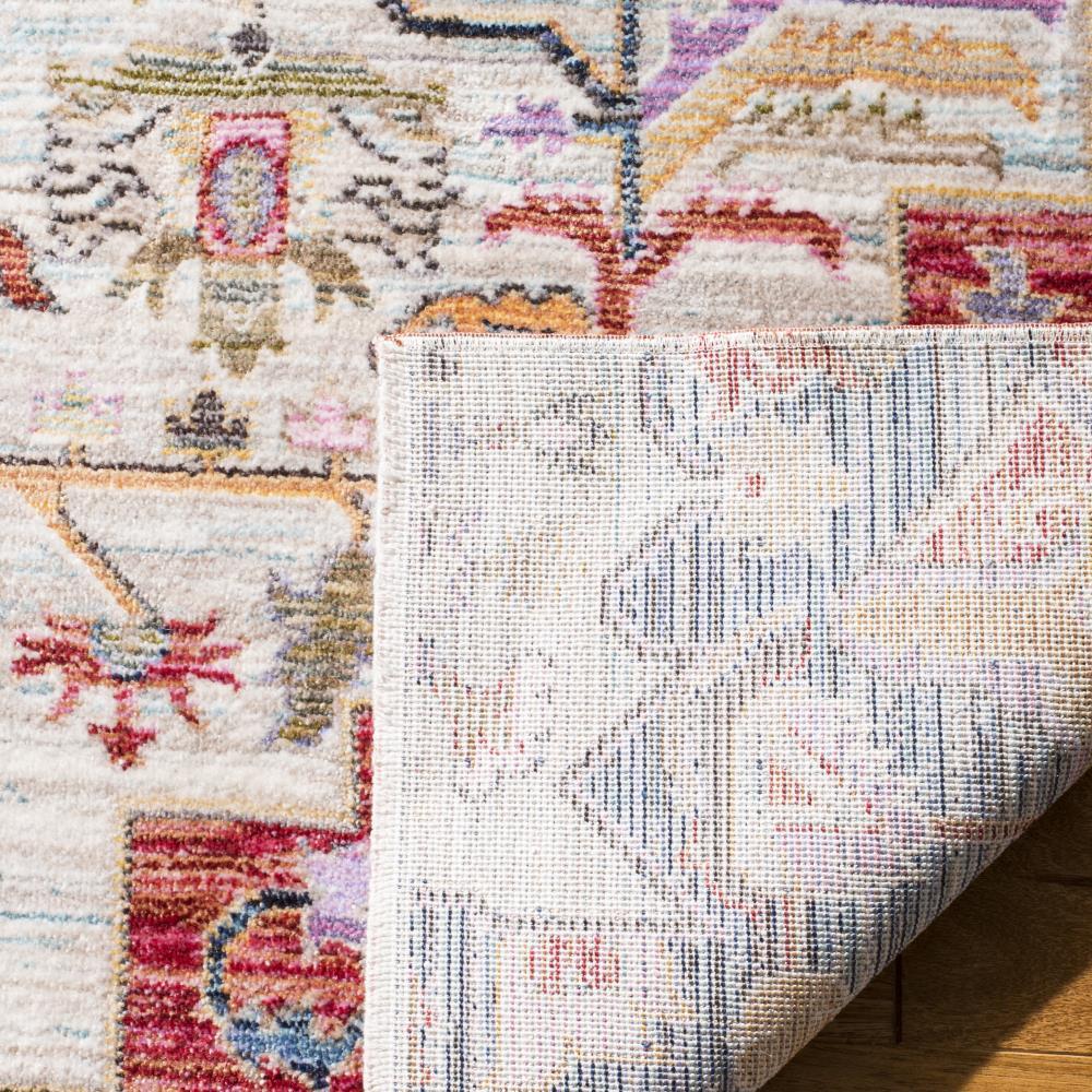 SAFAVIEH Nirvana Comhgham Geometric Area Rug, Cream/Red, 5' x 7'