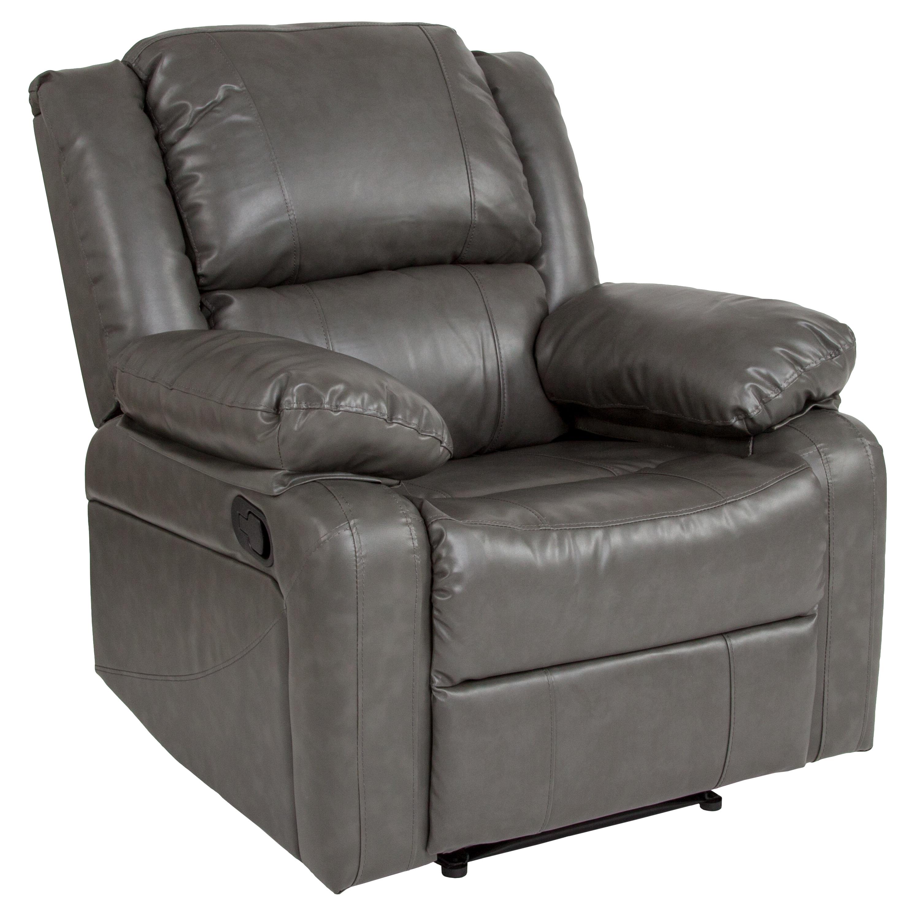 Flash Furniture Harmony Series Gray LeatherSoft Recliner