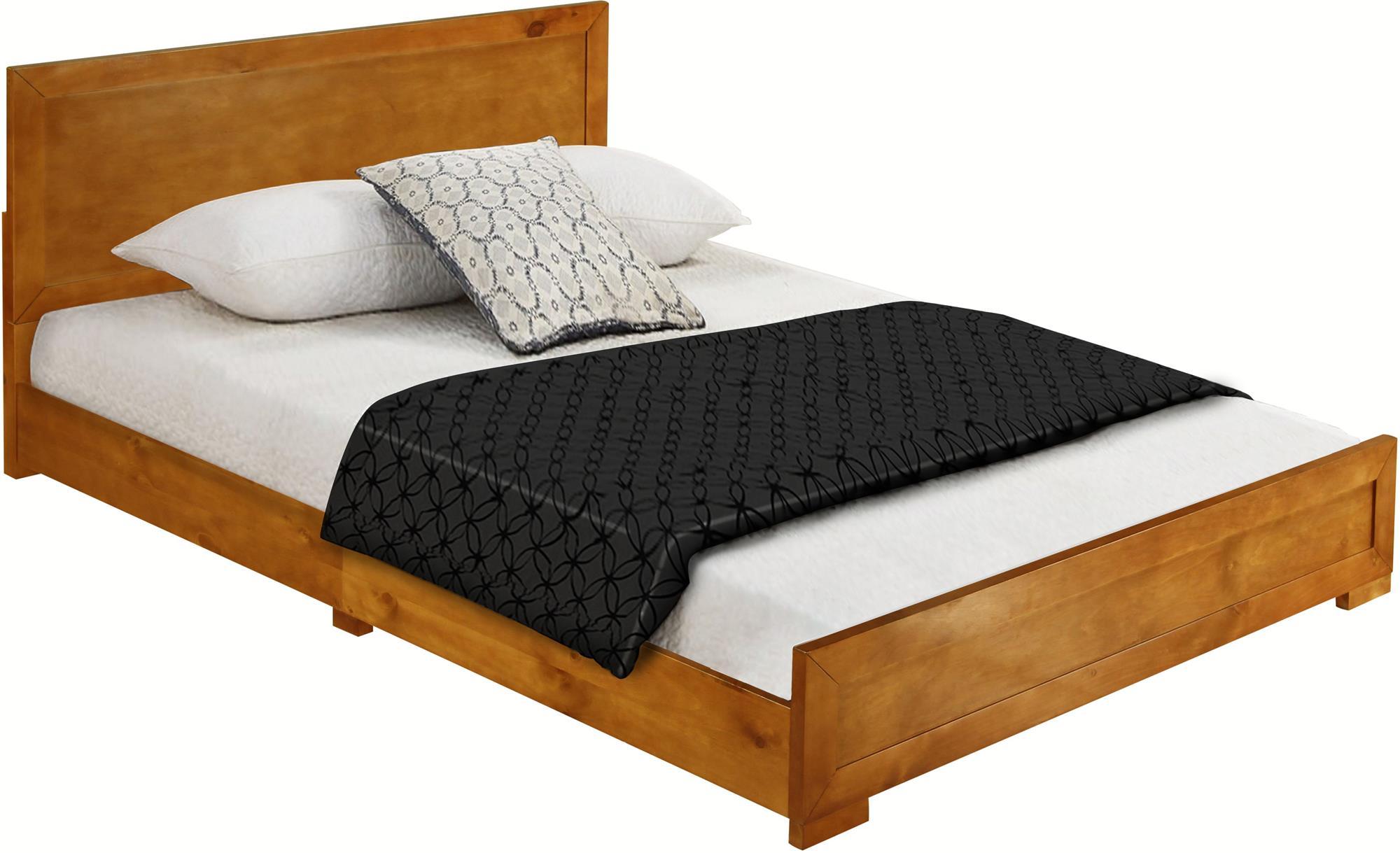 Camden Isle Trent Platform Bed | Paneled Headboard and Footboard | Twin, Oak
