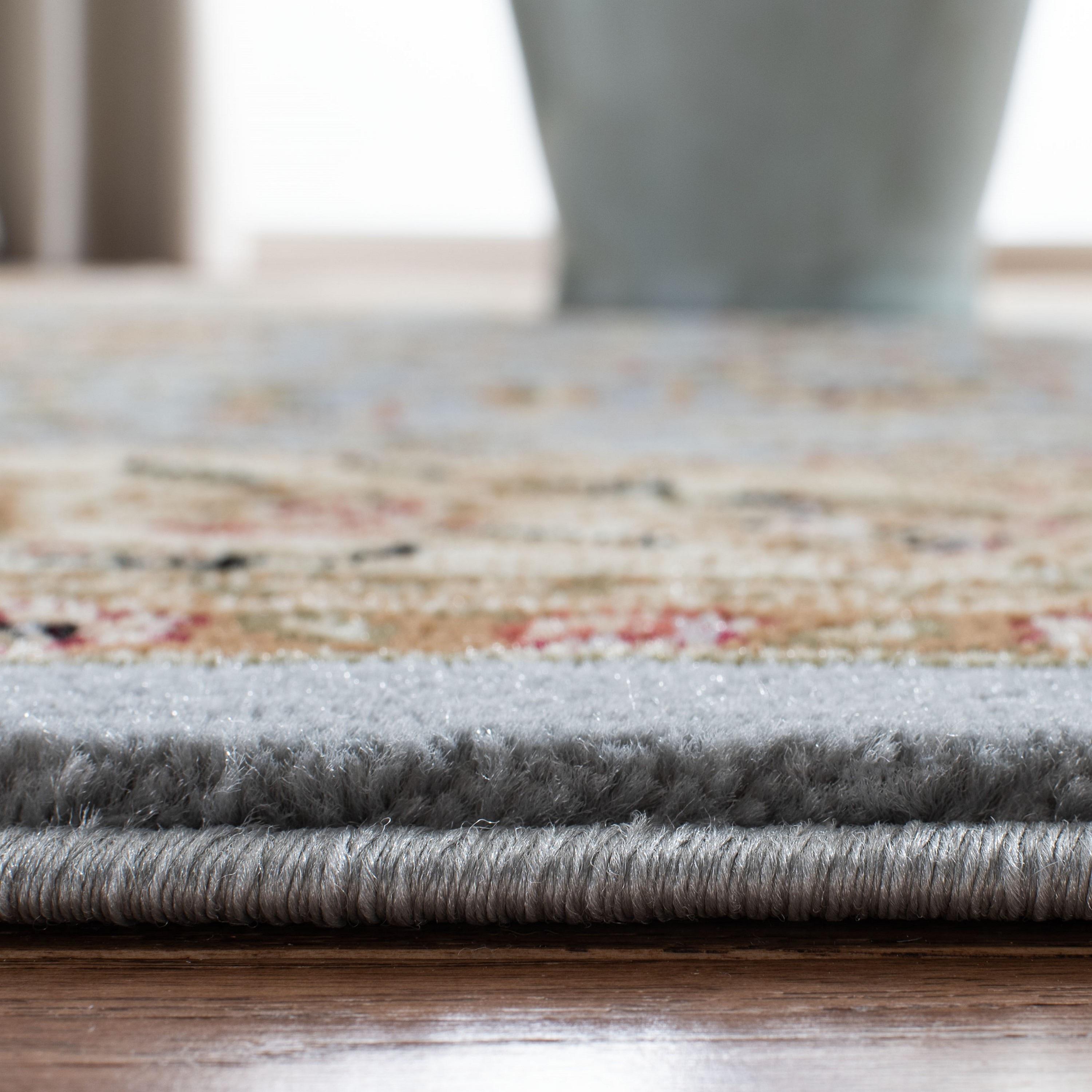 Lyndhurst LNH312 Power Loomed Area Rug - Light Blue/Ivory - 5'3"x7'6" - Safavieh.