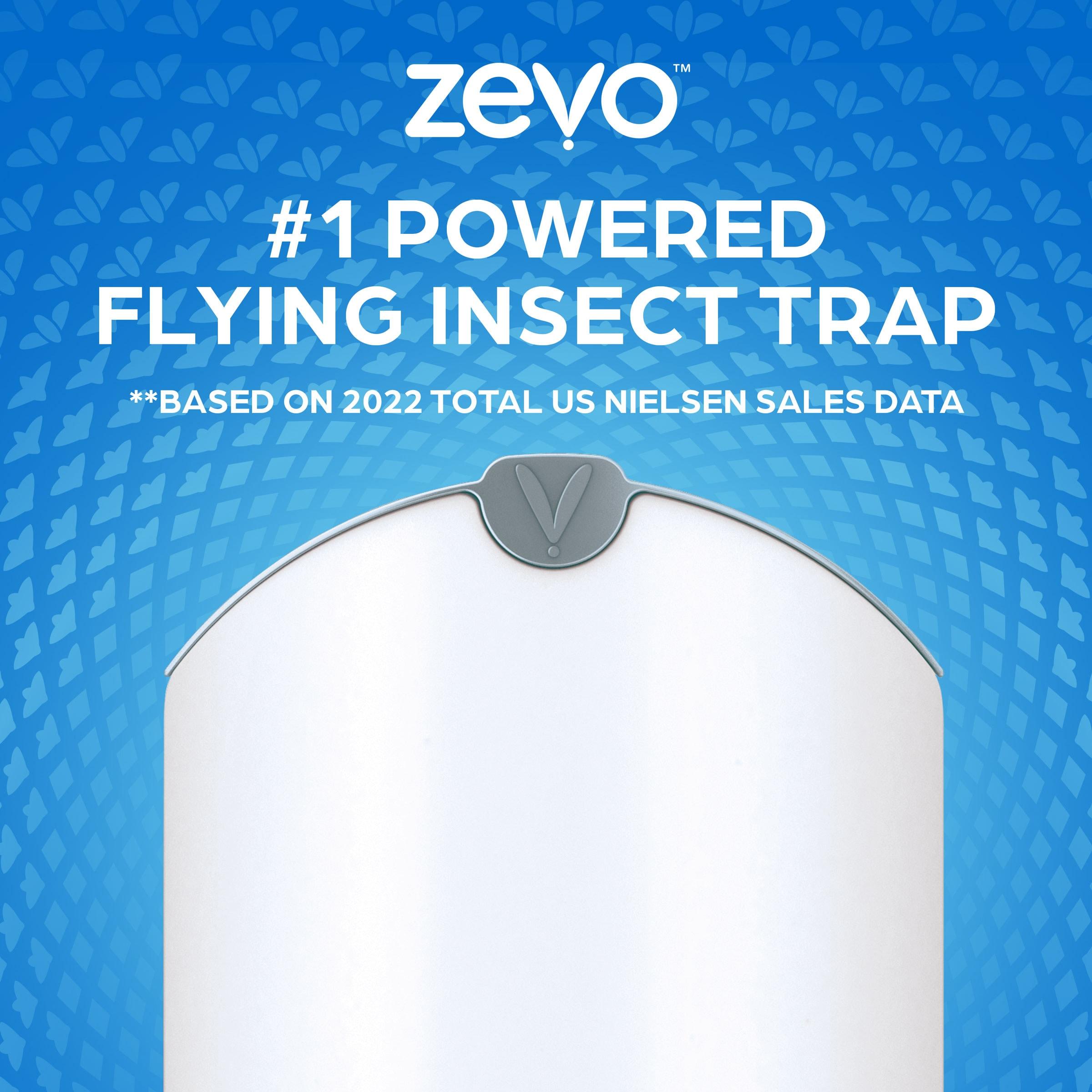 Zevo Flying Insect Trap, Fly Trap Captures Houseflies, Fruit Flies, and Gnats 1 Plug-in Base + 1 Cartridge