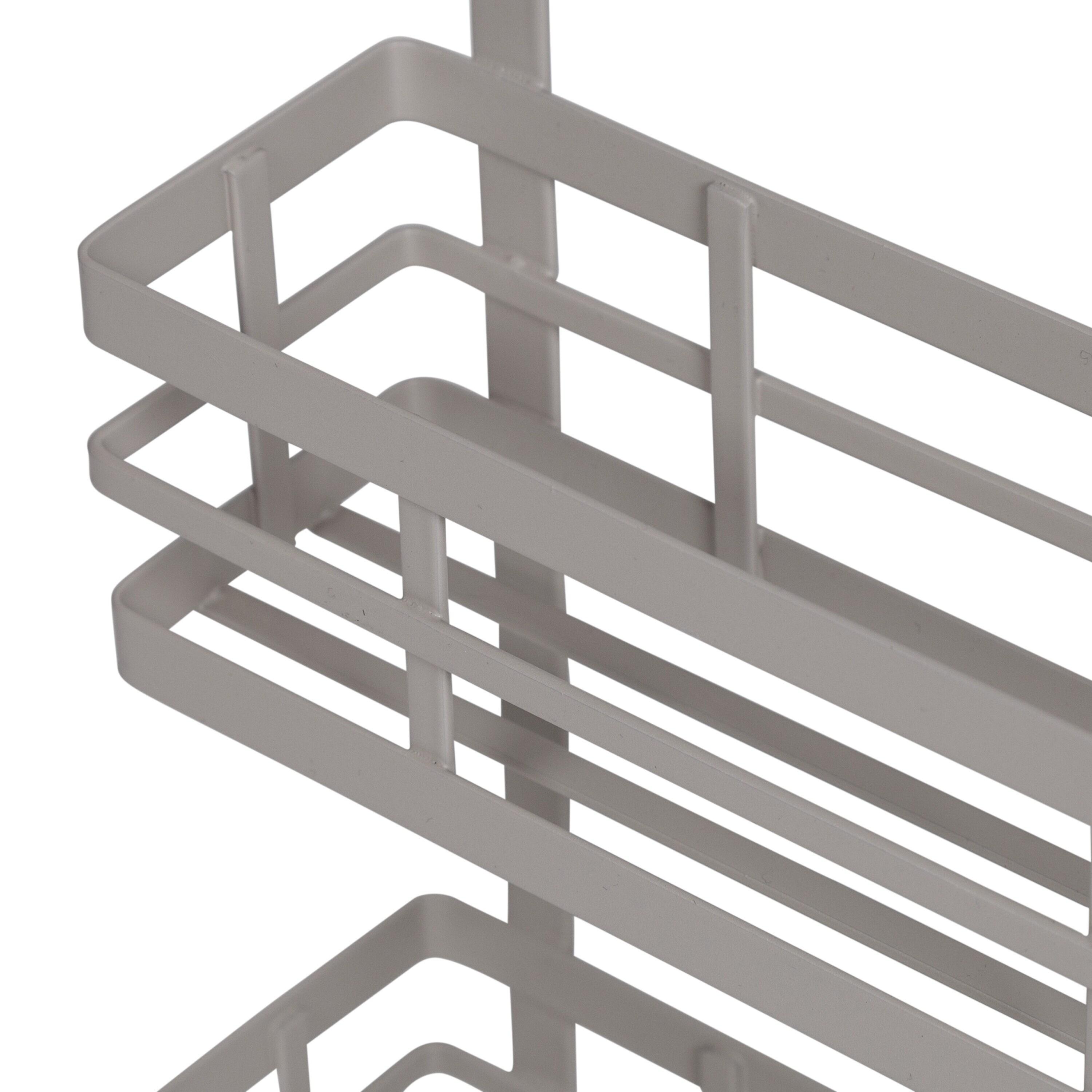 Honey-Can-Do Steel 2-Tier 15" H Hanging Spice Rack, Gray
