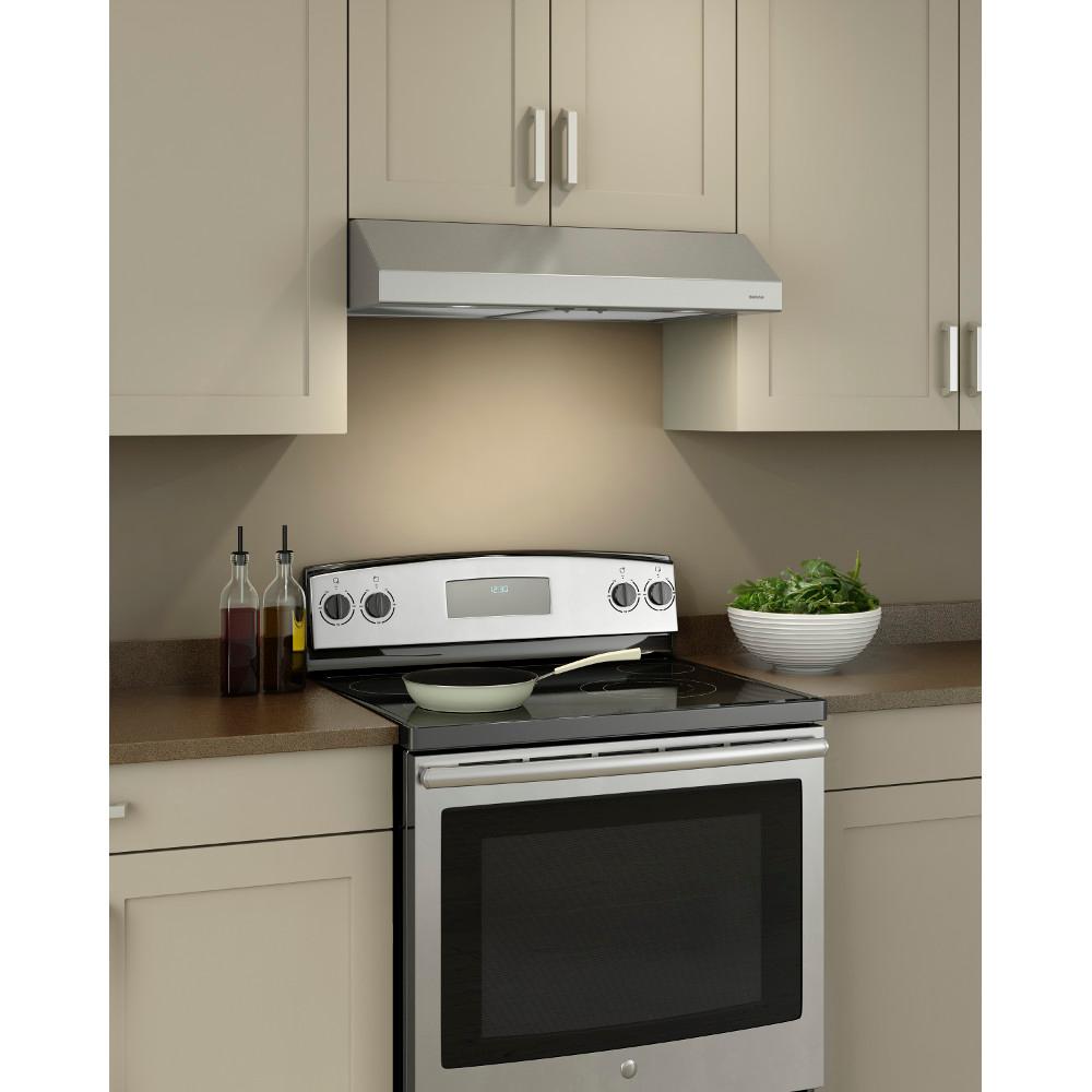 Broan NuTone 24" Steel 250 CFM Convertible Under Cabinet Range Hood with Mesh Filter