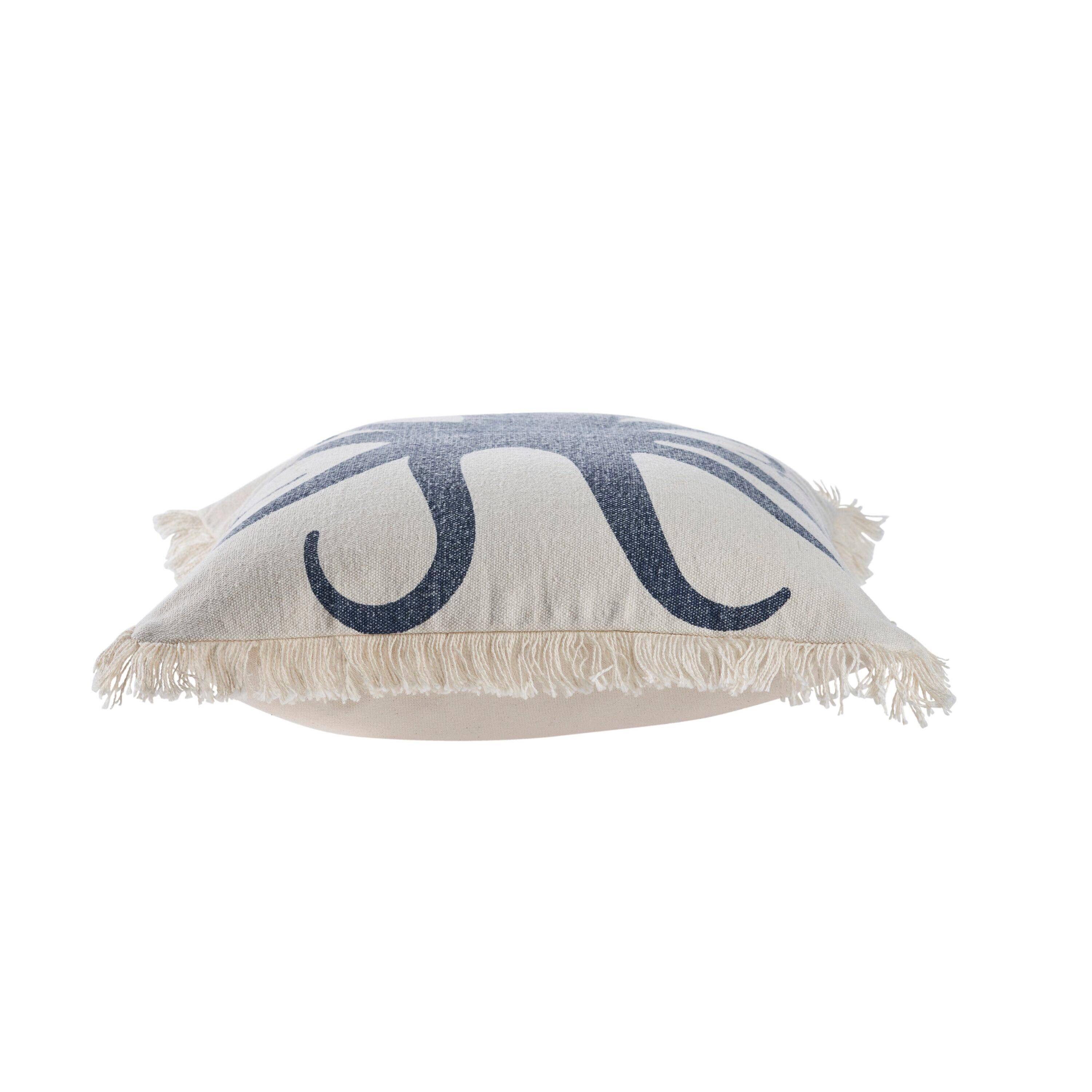 Rajani Home Kellie Fringed Reversible Throw Pillow