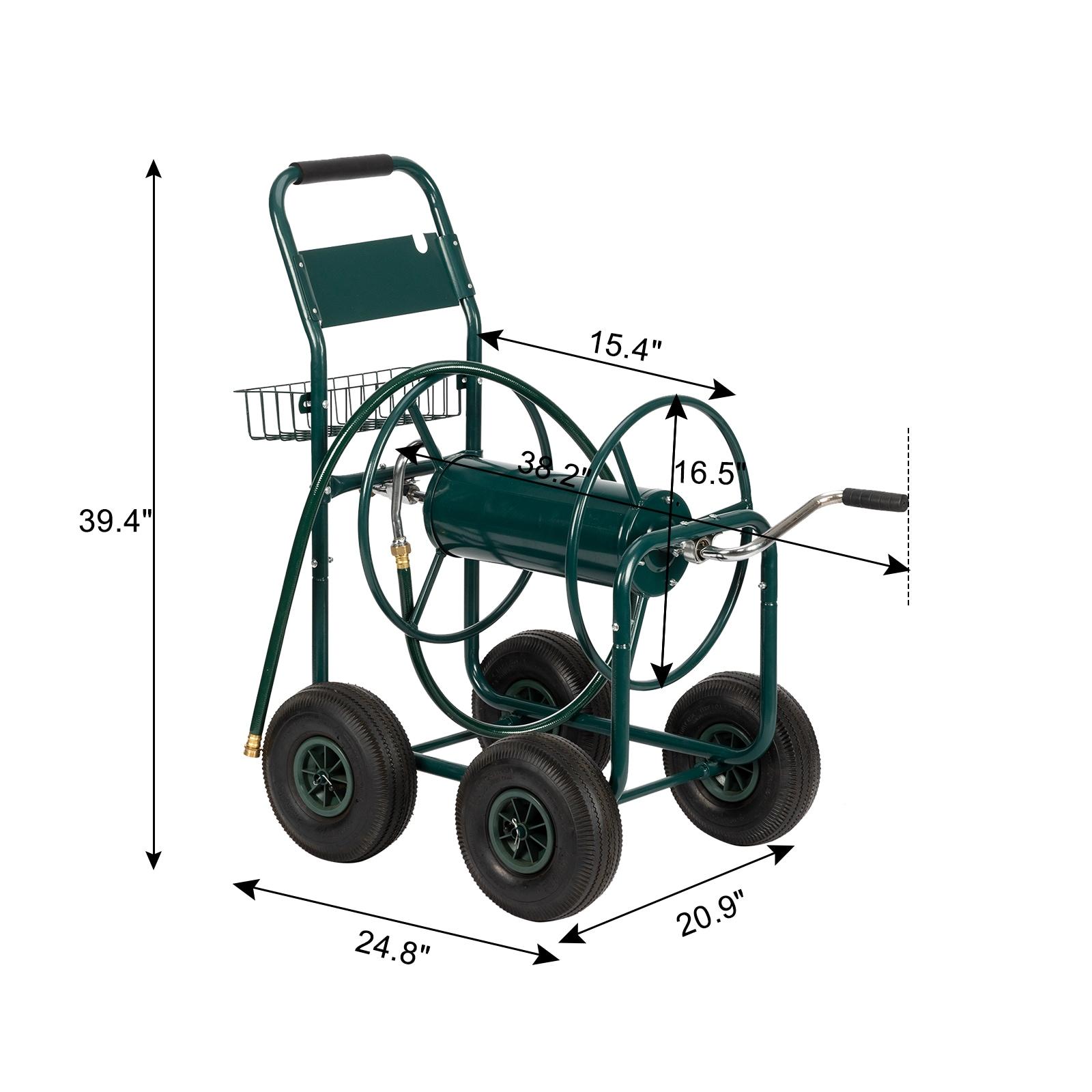 Outopee Iron 1-ft Cart Hose Reel