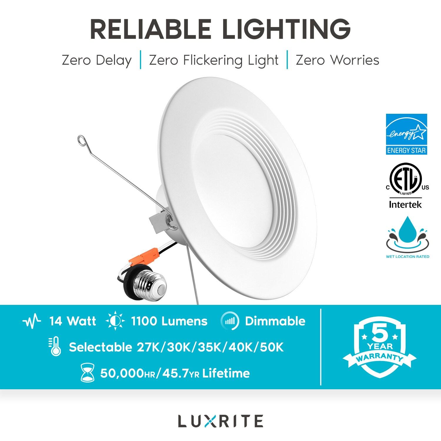 5"/6" Selectable CCT IC LED Retrofit Recessed Lighting Kit