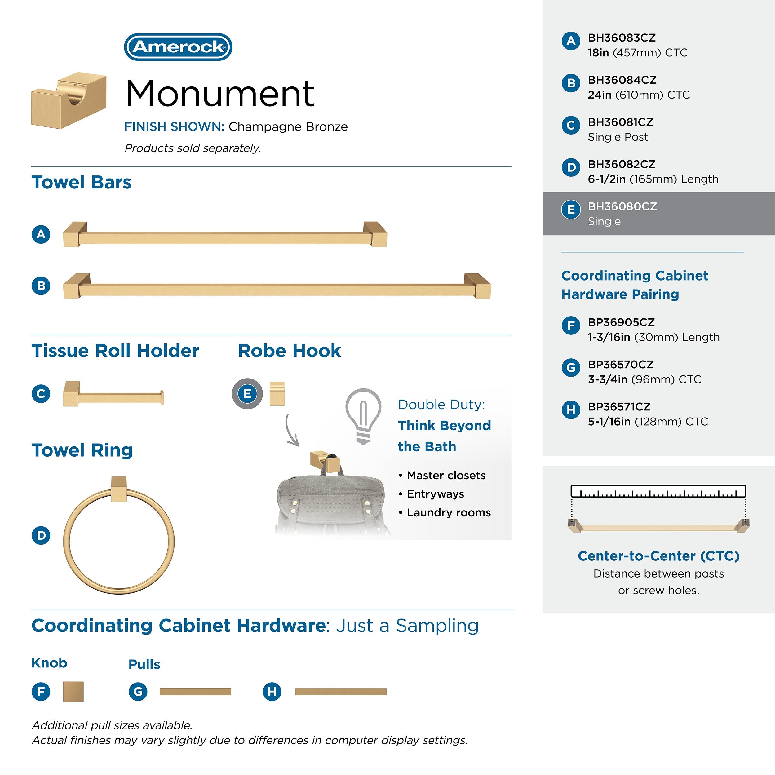 Monument Wall Mounted Robe Hook