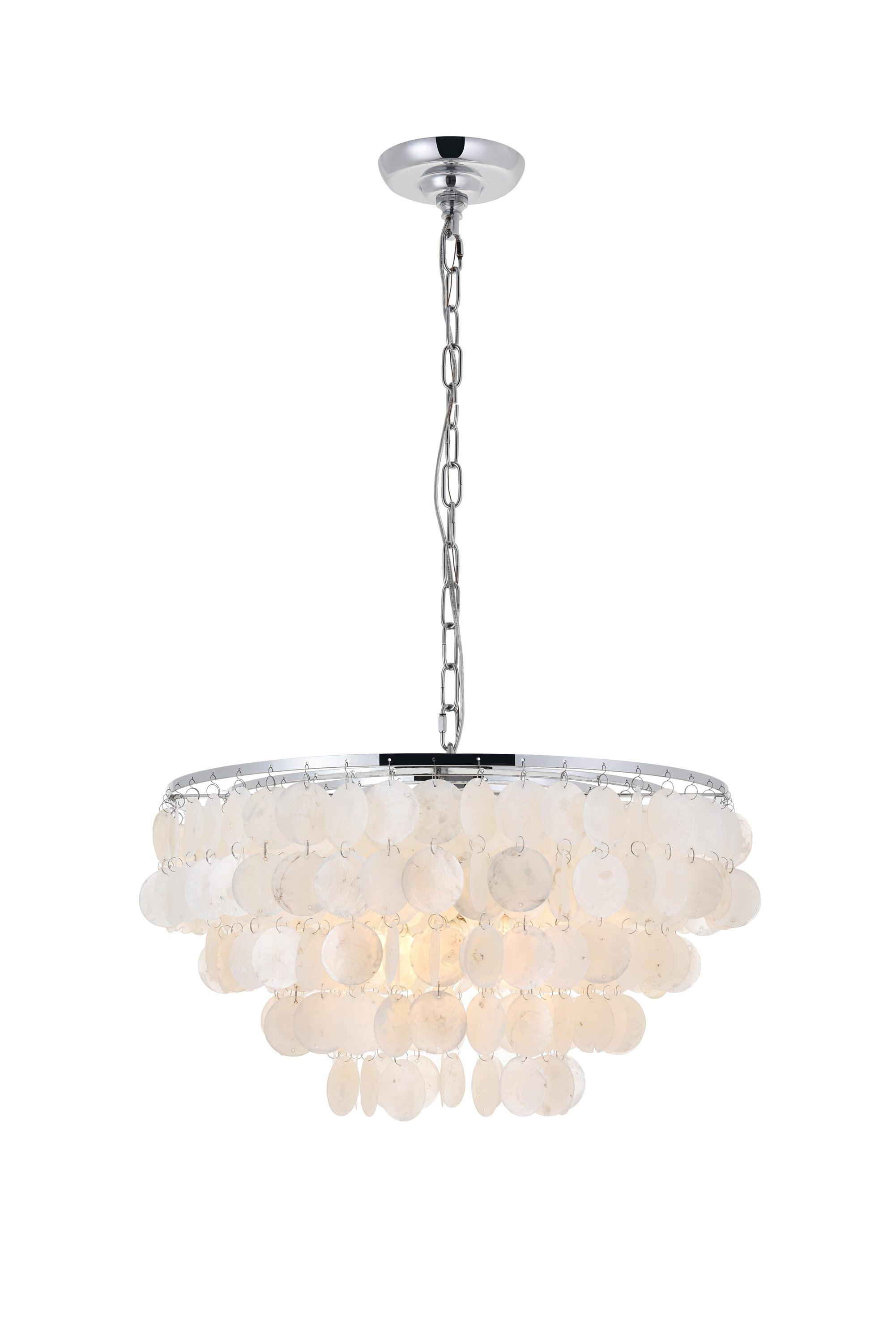 Elegant Lighting Selene 4 light Chrome Pendant