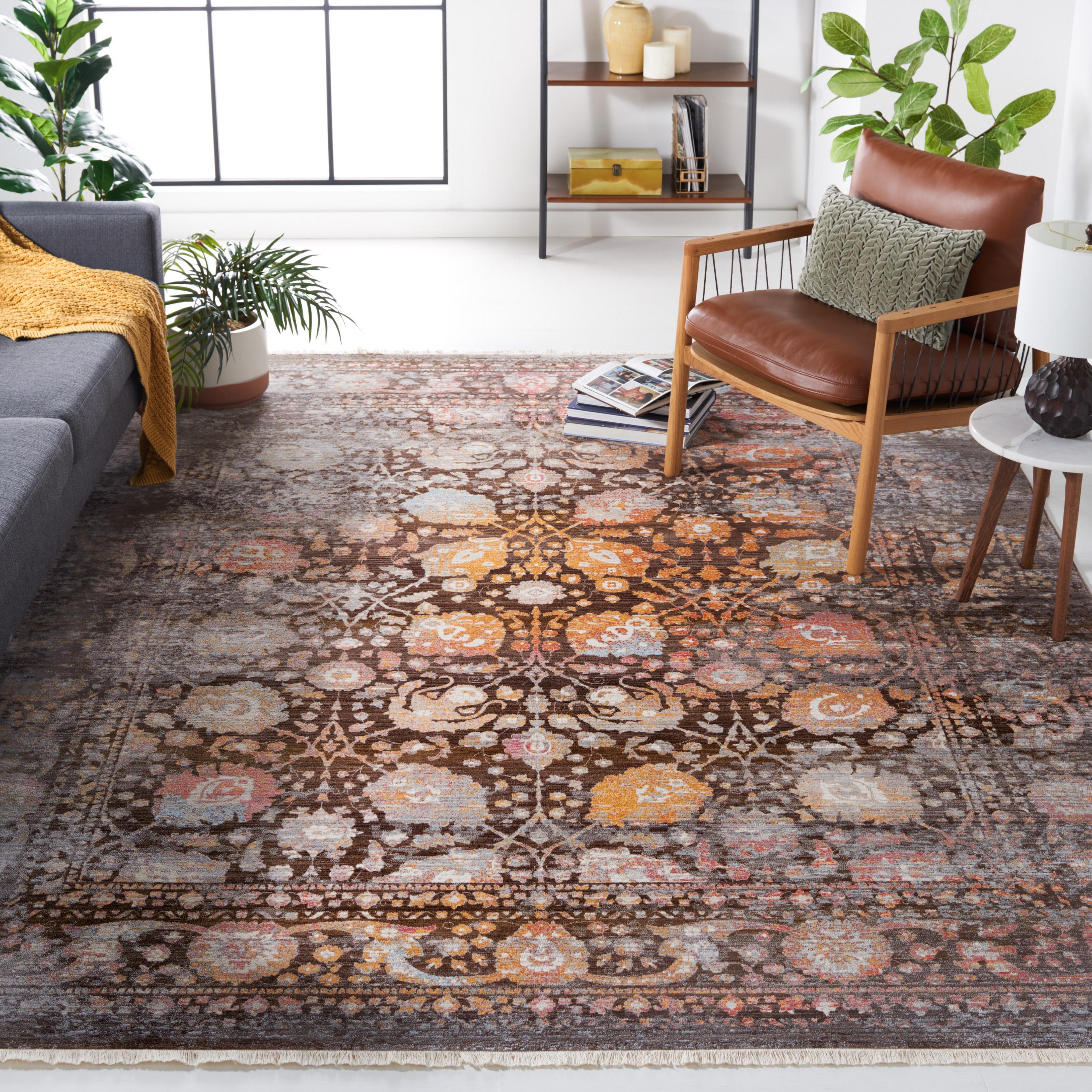 Vintage Persian VTP410 Power Loomed Indoor Area Rug - Brown/Multi - 9'x11'7" - Safavieh