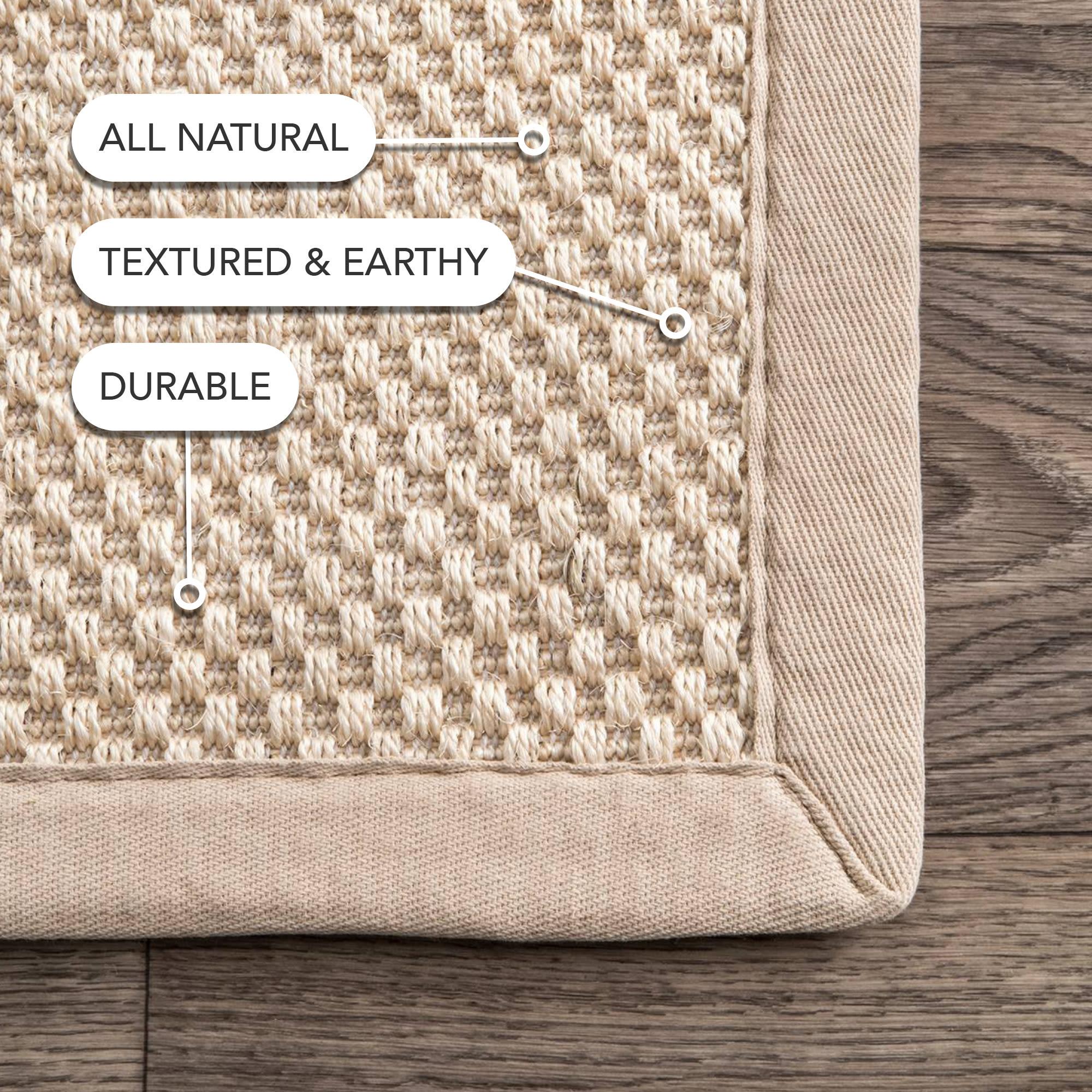 Proper Sisal and Wool Tan Area Rug