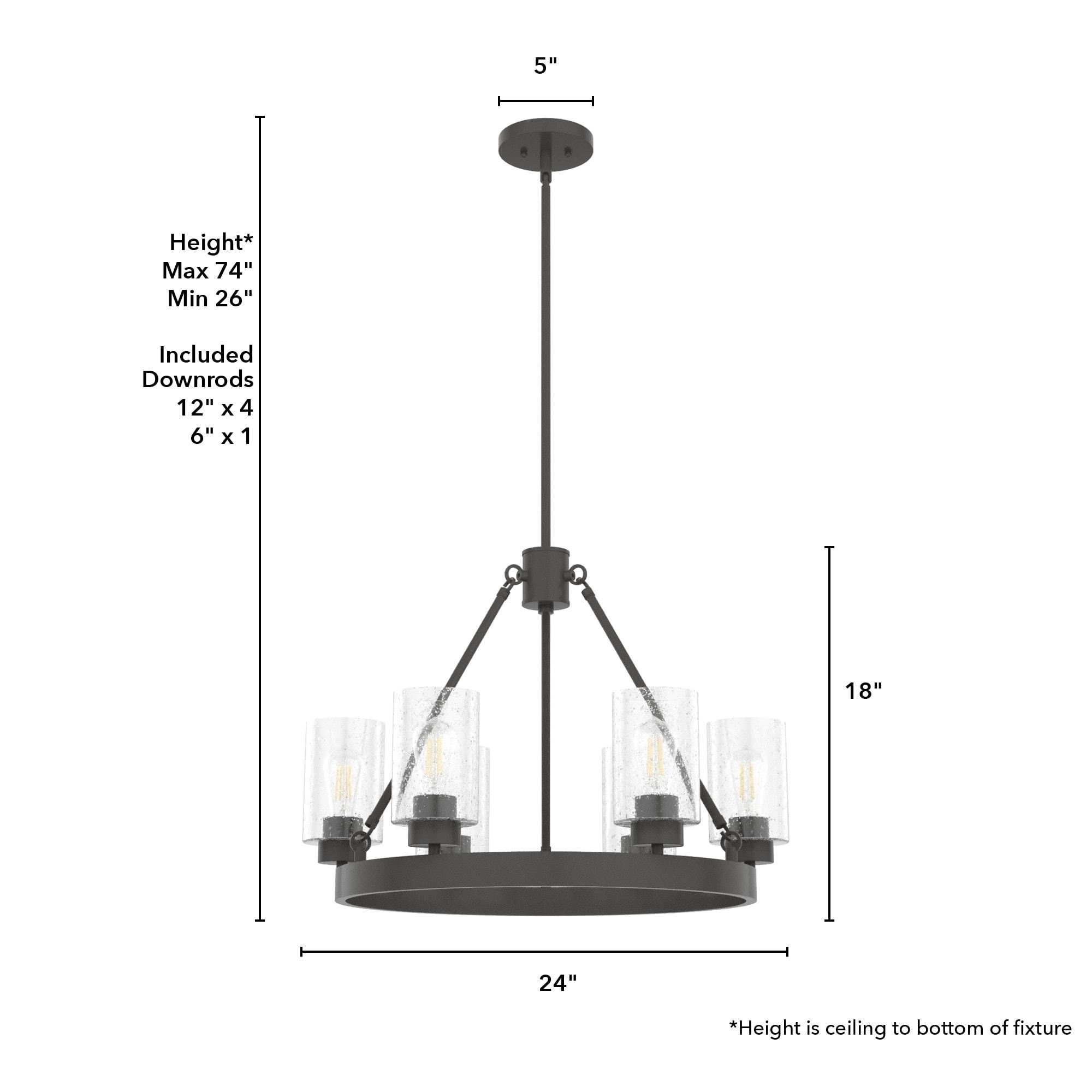 Hartland 6 - Light Unique / Statement Wagon Wheel Chandelier