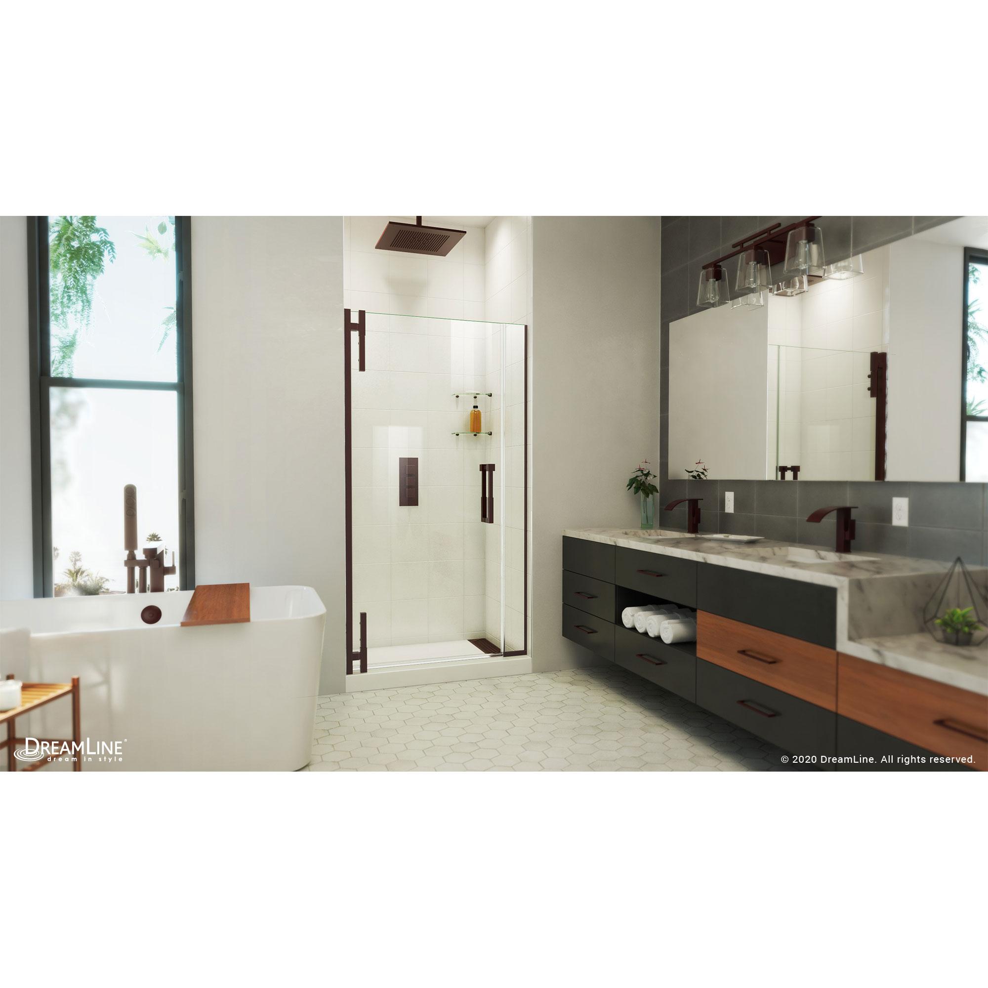 DreamLine Ascend 56 1/2-57 1/2 in. W x 72 in. H Frameless Pivot Shower Door