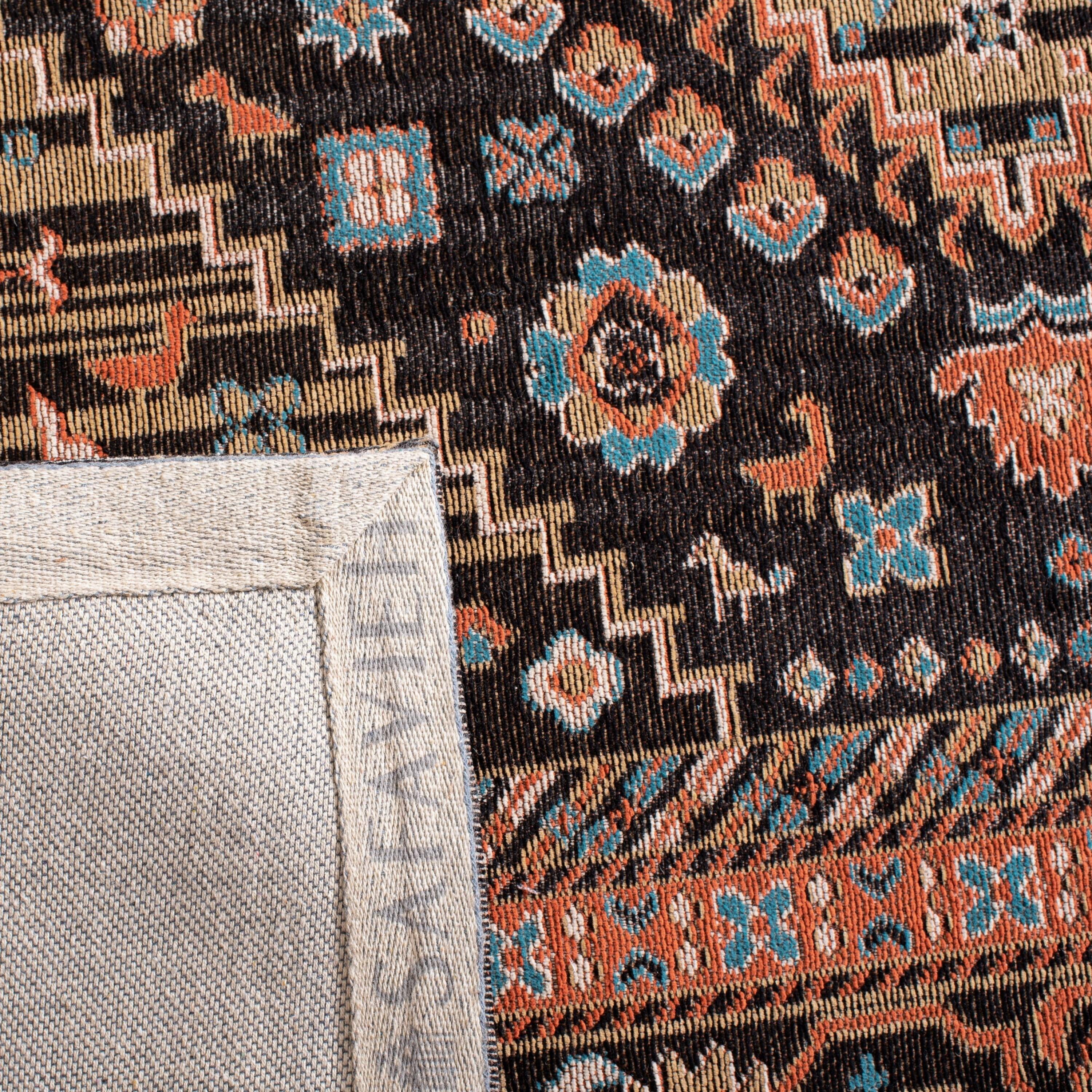 Classic Vintage CLV114 Power Loomed Area Rug - Black/Rust - 8'x10' - Safavieh.