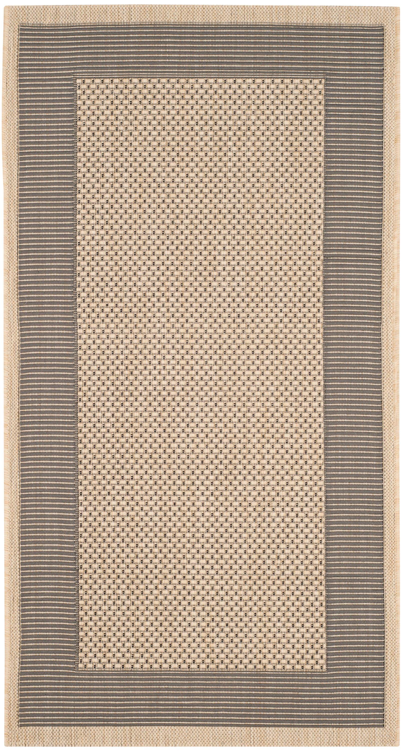 Courtyard CY7987 Power Loomed Indoor/Outdoor Accent Rug - Grey/Cream - 2'7"x5' - Safavieh.