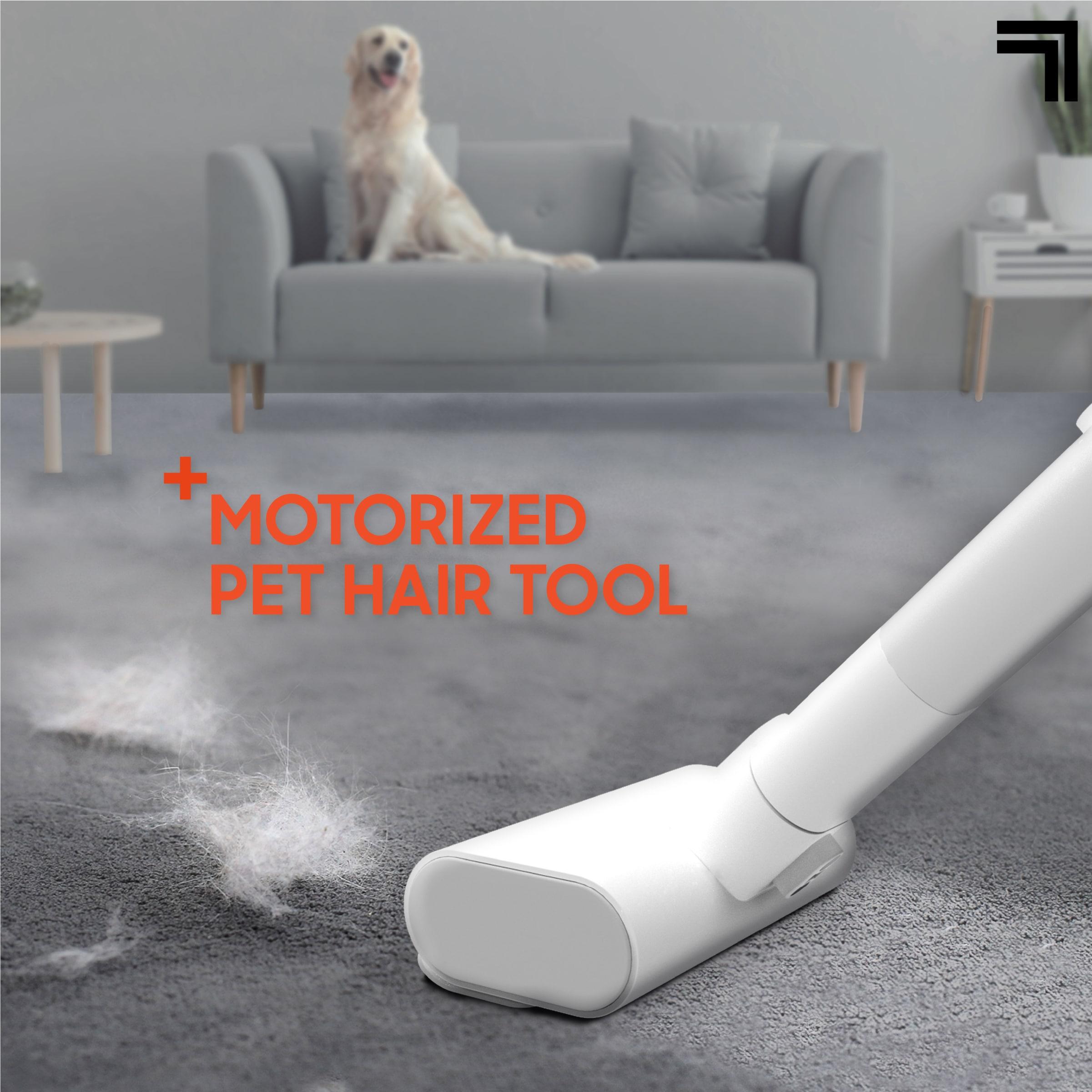 Sharper Image Stick & Handheld Combo Vacuum with 350W Motor, Cordless White: HEPA Filter, Multi-Surface, Bagless