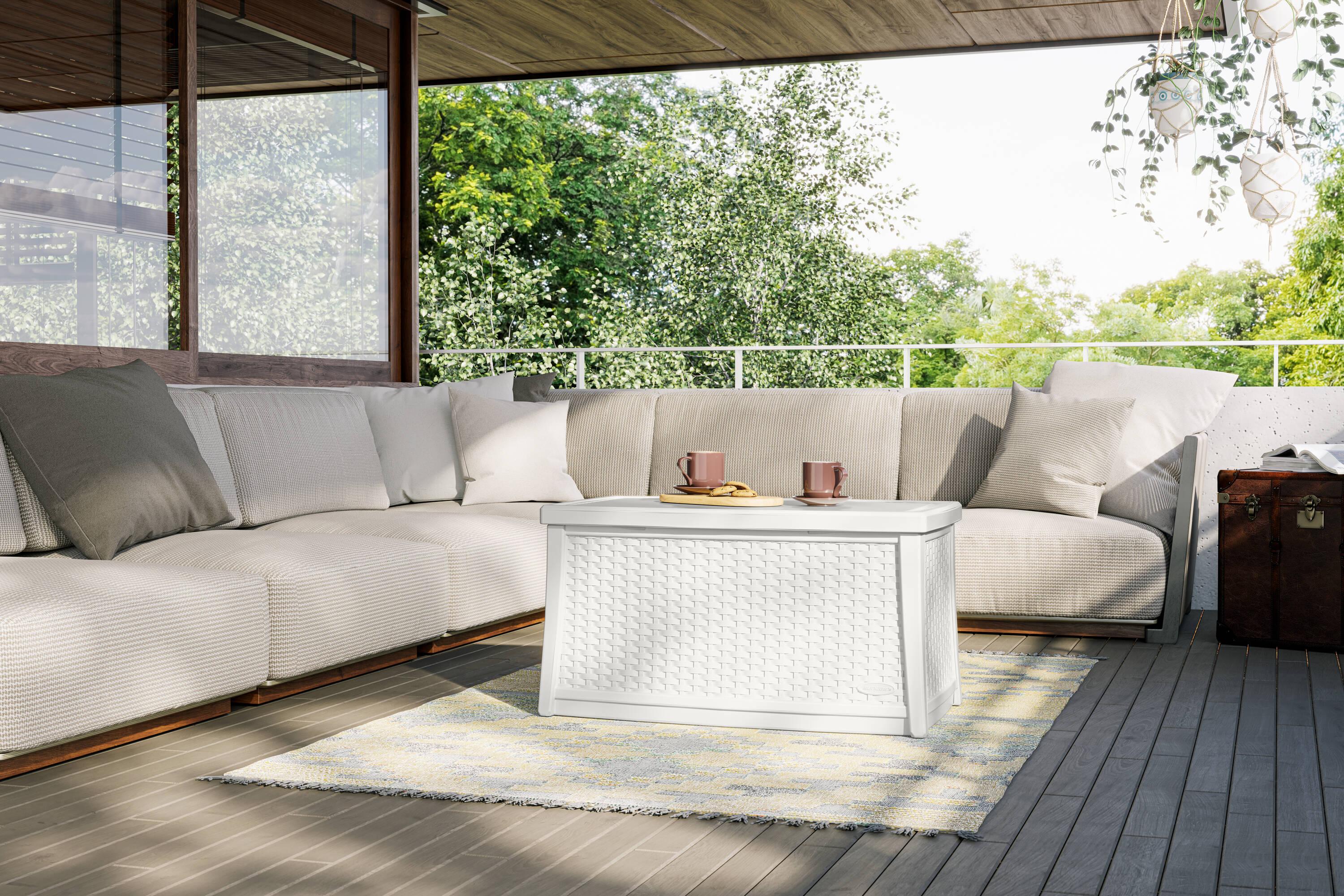 Suncast Rectangular Resin Outdoor Coffee Table