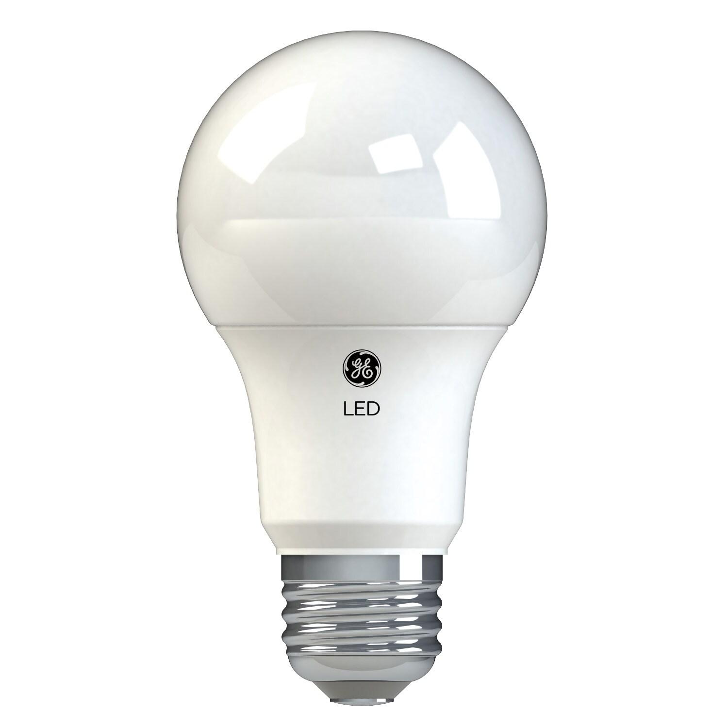 GE 4pk 40W Basic A19 LED Light Bulbs Daylight: 5000K, 420 Lumens, E26 Base, 9.1-Year Life, Damp Location Suitable
