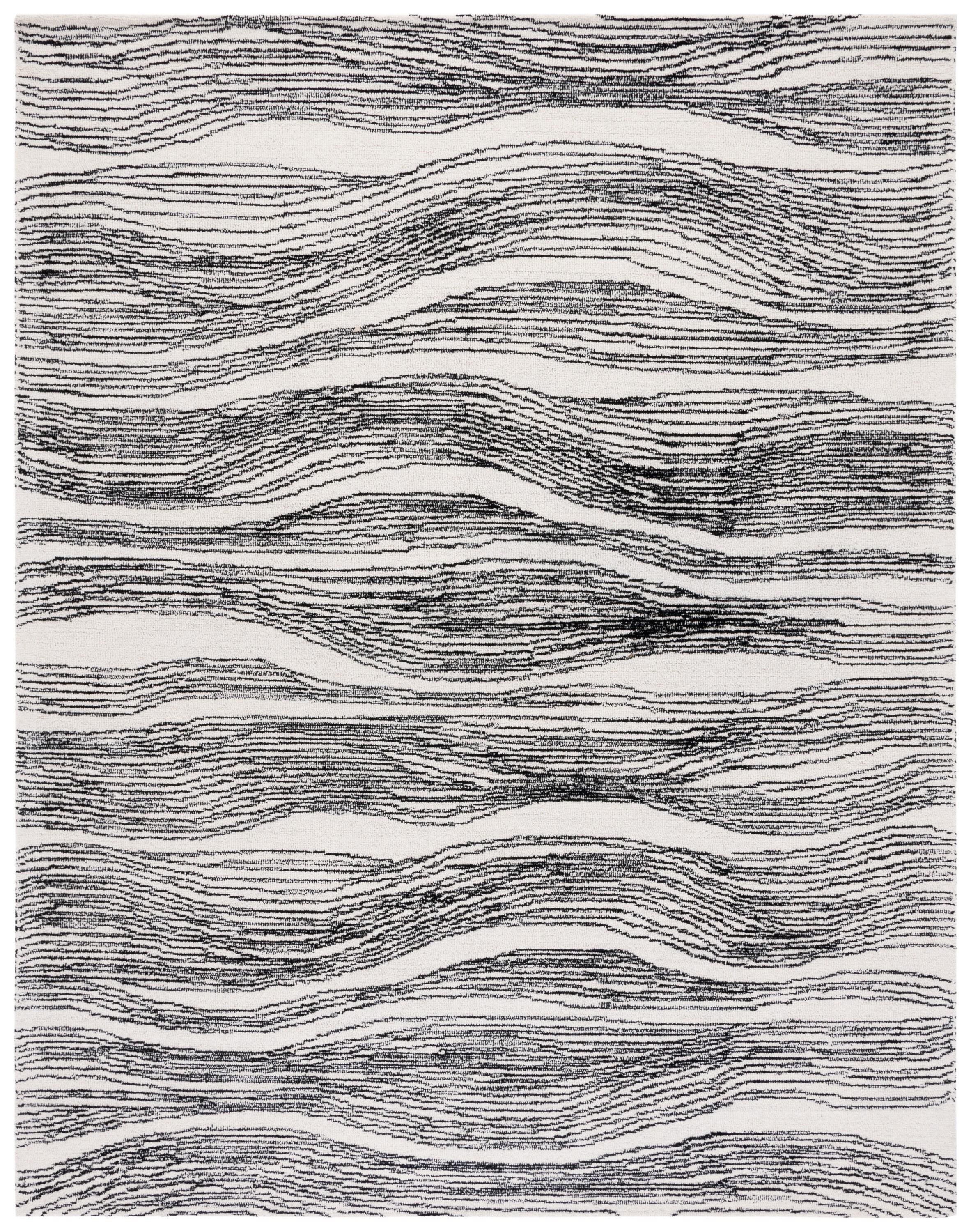 Metro MET995 Hand Tufted Indoor Area Rug - Ivory/Black - 8'x10' - Safavieh