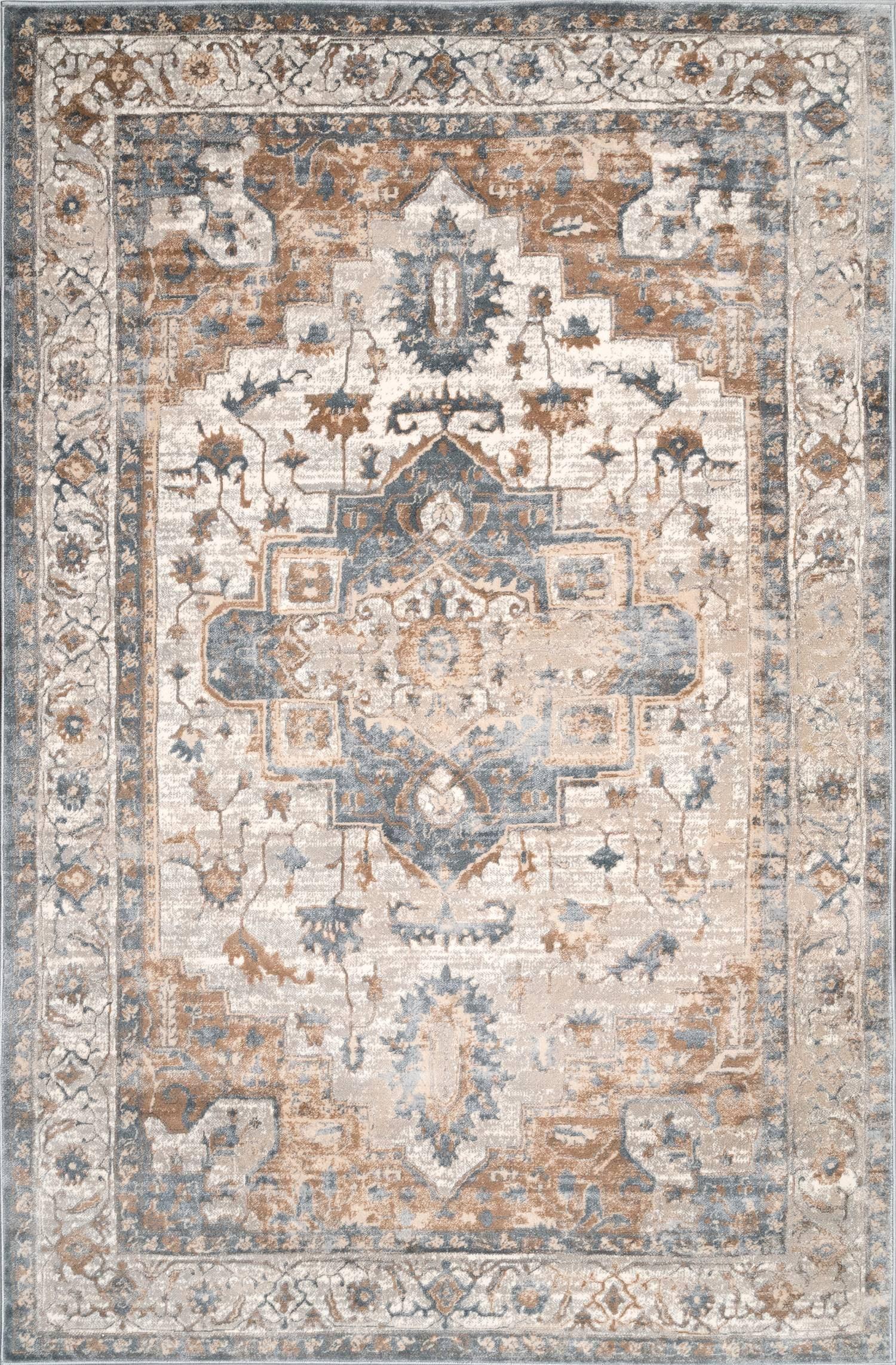 Nuloom Sian Oriental/Persian 8x10 Indoor Area Rug for Living Room Bedroom Dining Room Kitchen, Beige/Ivory