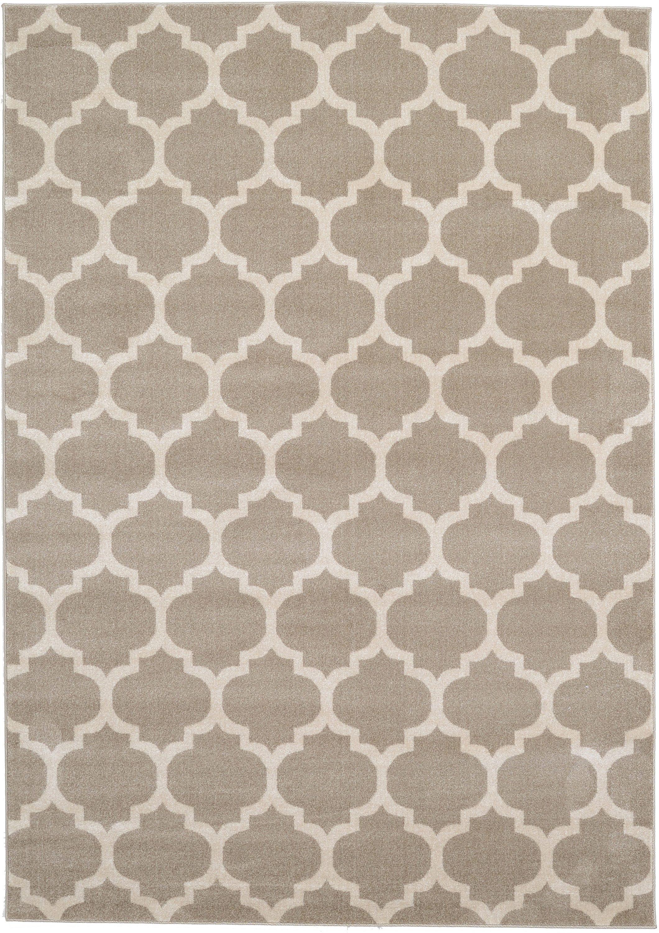 Unique Loom Trellis Collection Area Rug - Philadelphia (7' 1" x 10' Rectangle Light Brown/Beige)