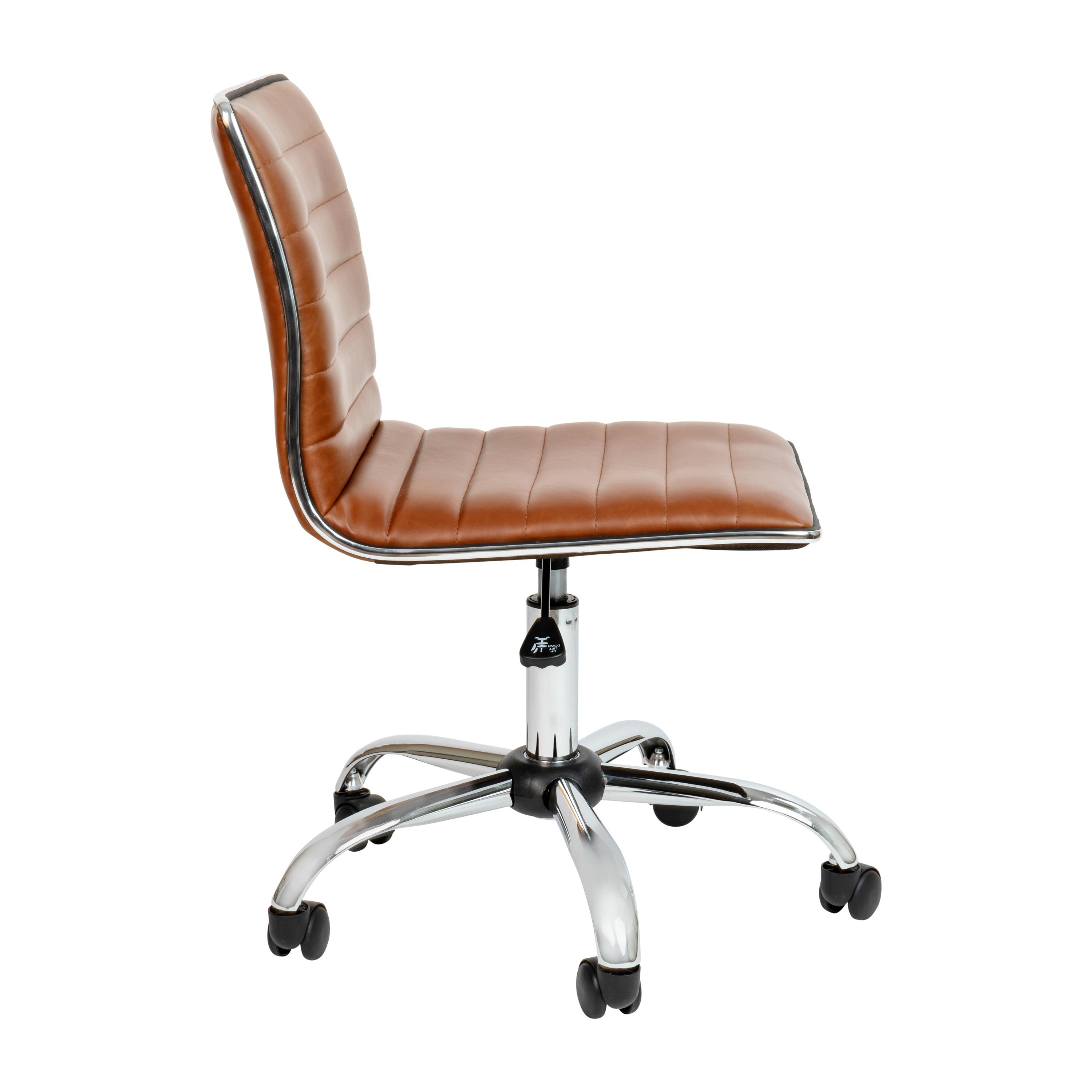 Flash Furniture Merchiston Low-Back Modern Ribbed Upholstered Vinyl Swivel Desk Chair by Flash Furniture