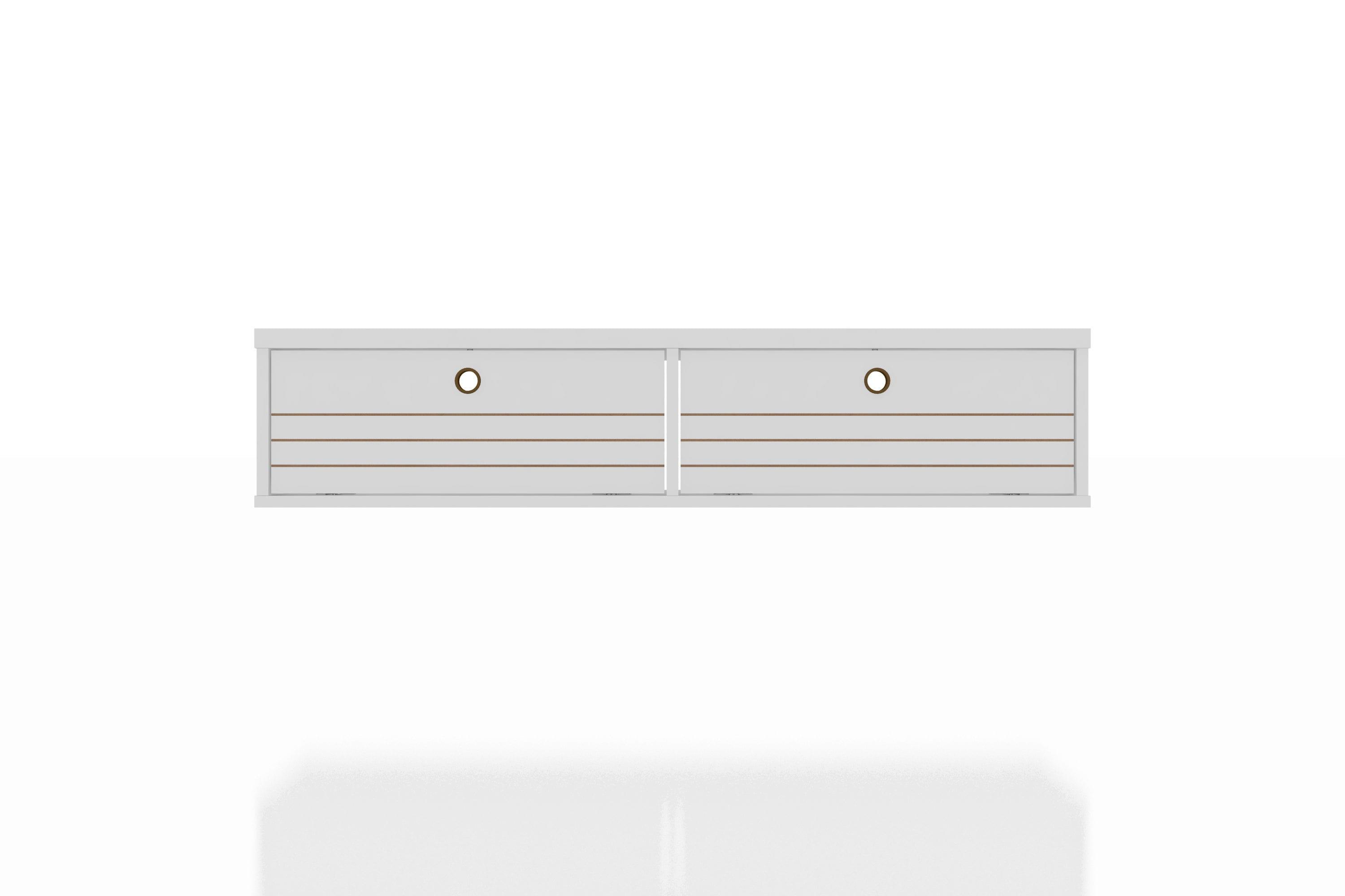 42.28" Liberty Floating Office Desk White - Manhattan Comfort