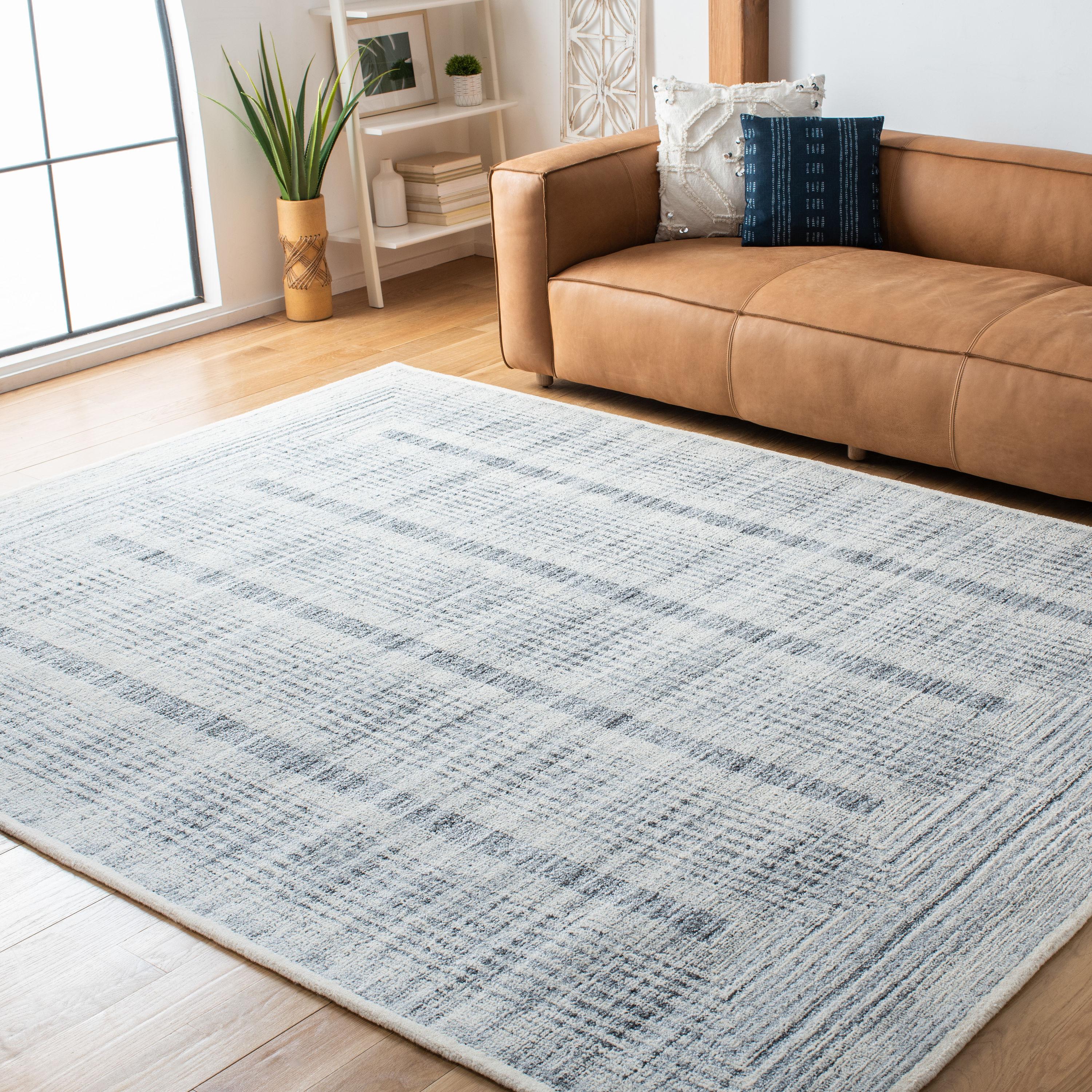 Metro MET991 Hand Tufted Indoor Area Rug - Light Grey/Ivory - 5'x8' - Safavieh
