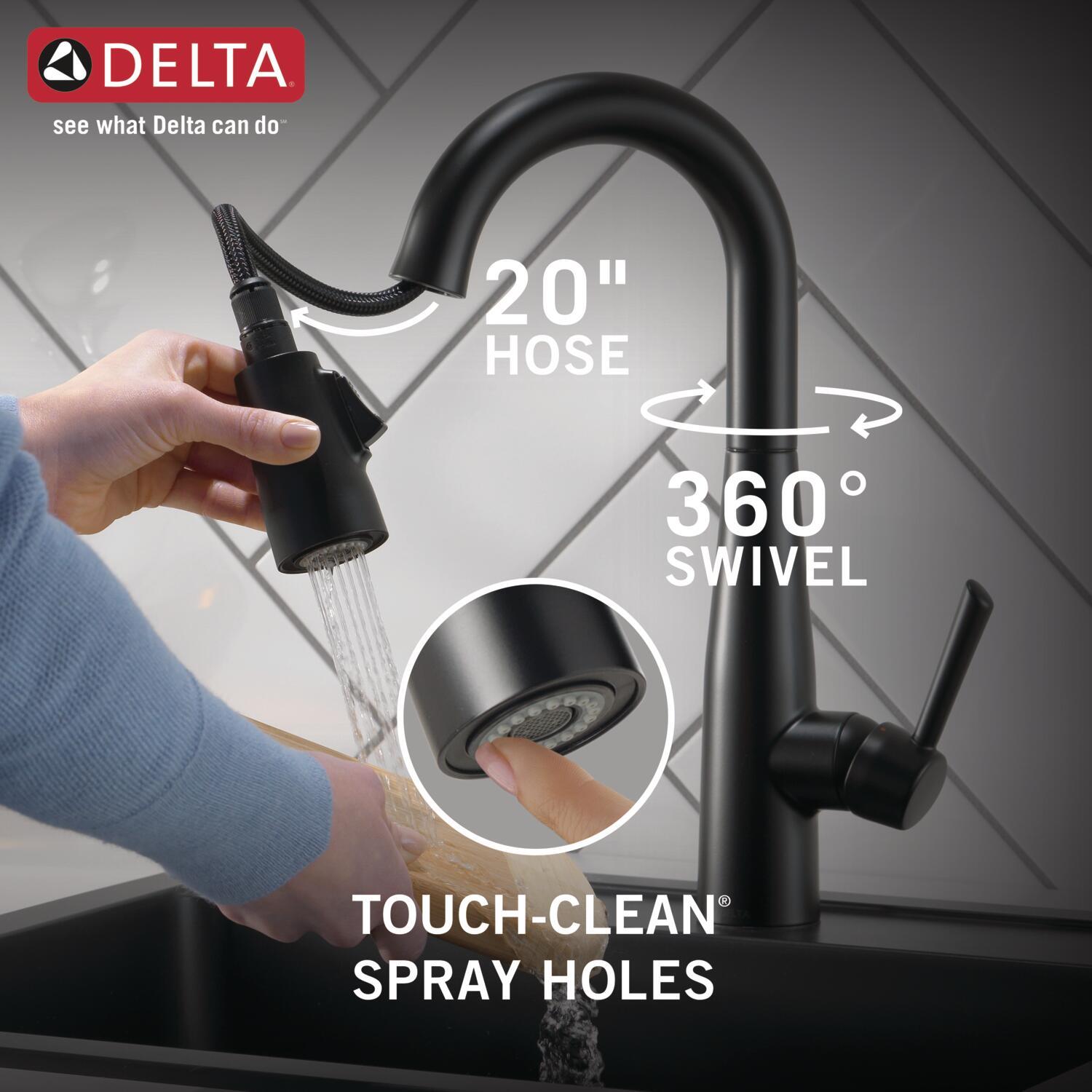 Essa Pull Down Sprayer Bar Faucet, Single Handle Prep Sink Faucet