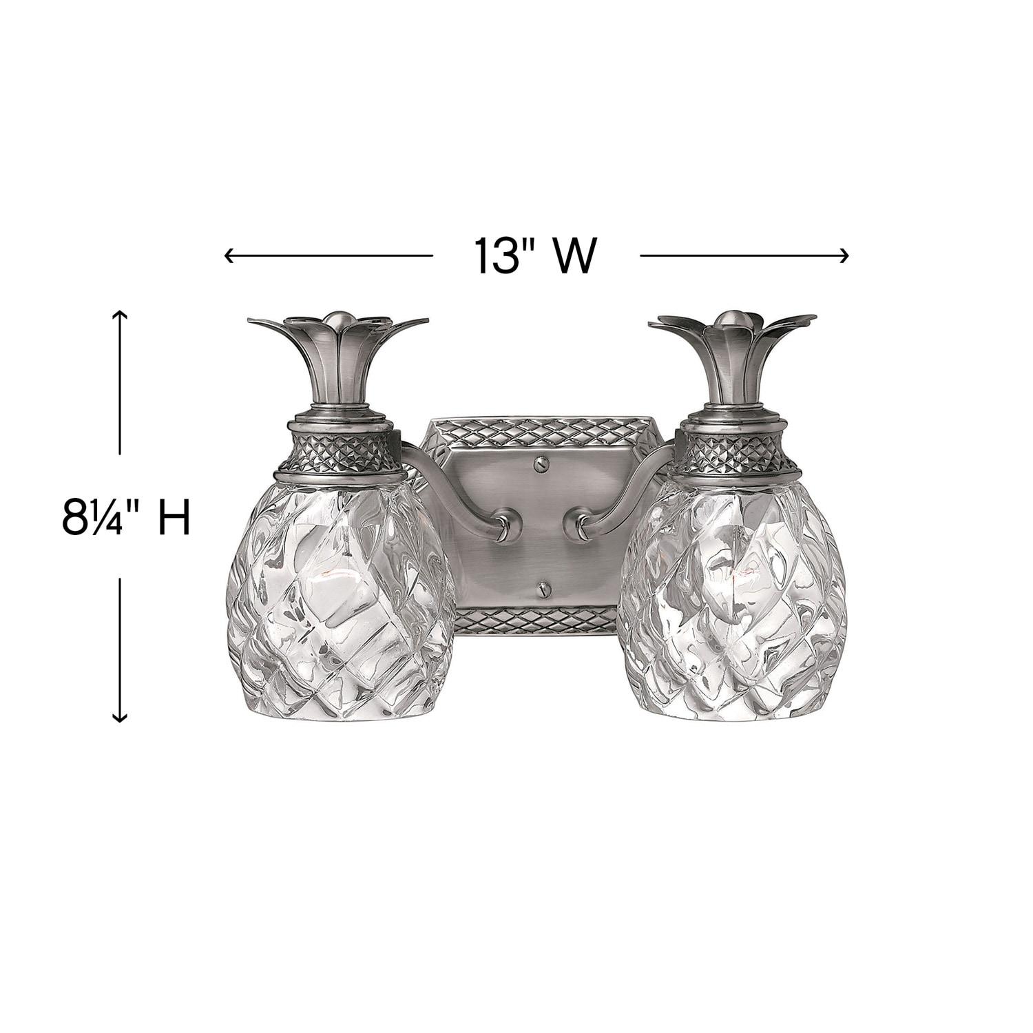 Hinkley Lighting Plantation 2 - Light Vanity in  Polished Antique Nickel