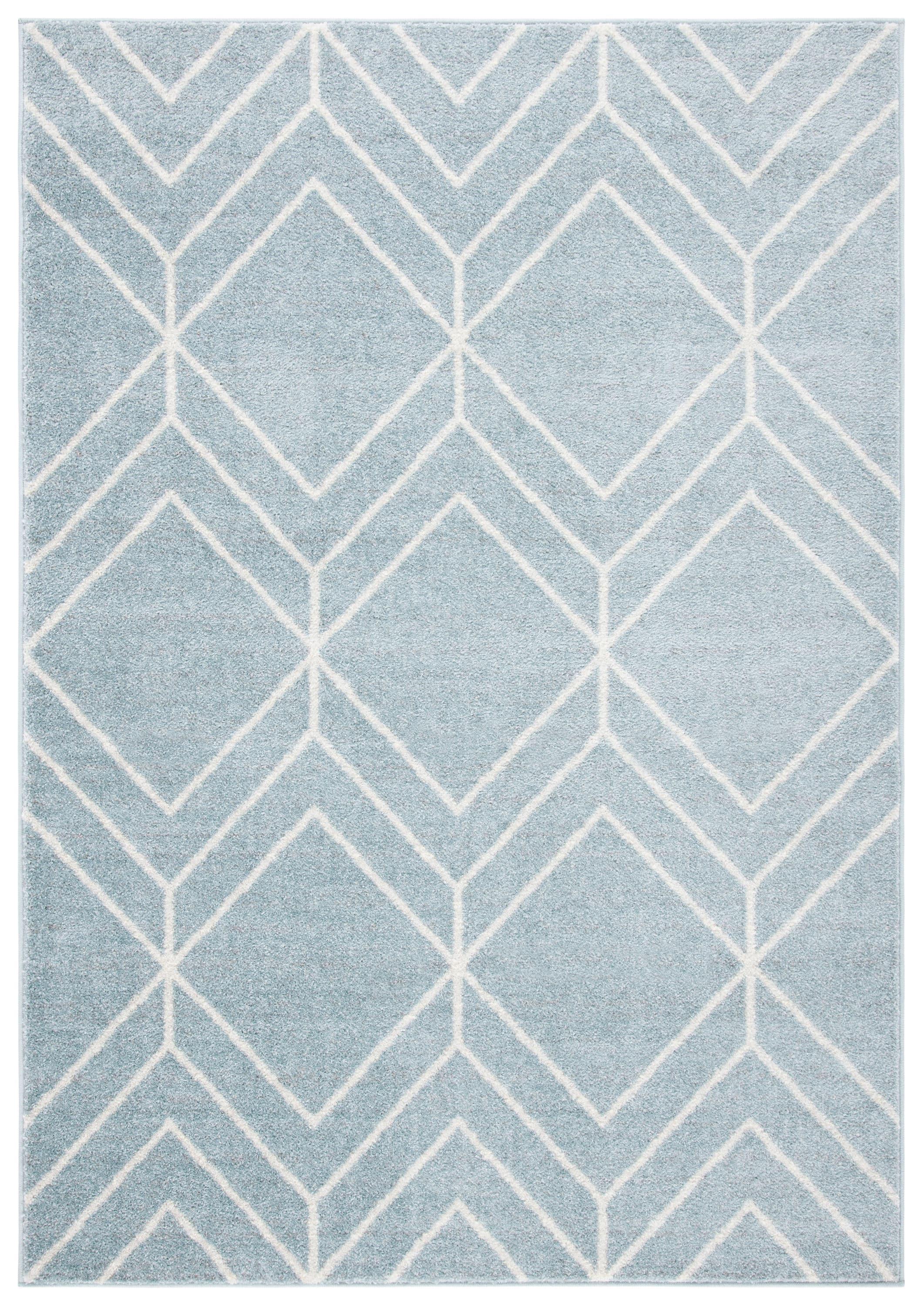 Adirondack ADR241 Machine Made Indoor Area Rug - Blue/Ivory - 5'-1"x7'-6" - Safavieh