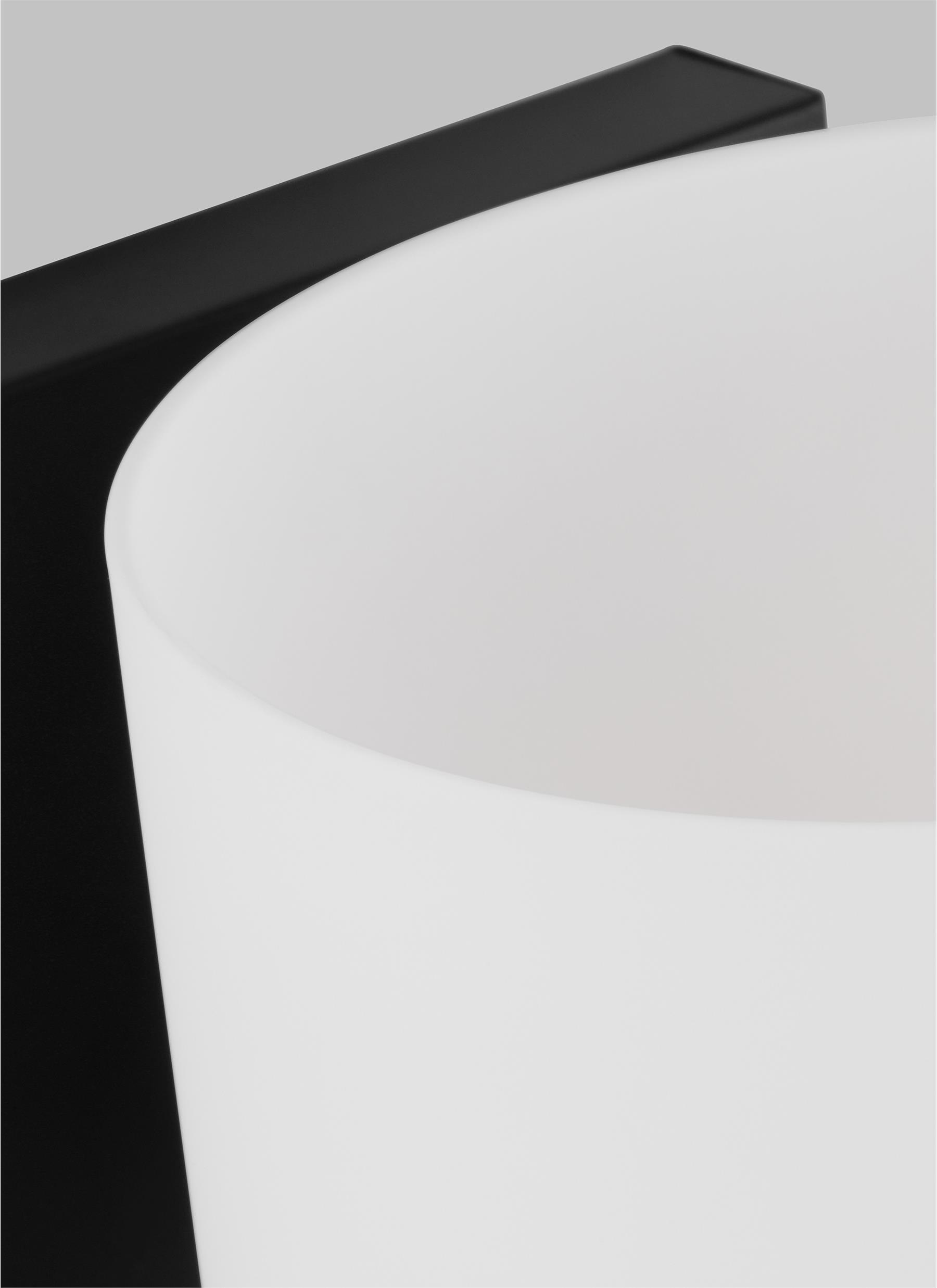 Canfield 5.5 in. 1-Light Midnight Black Minimalist Modern Wall Sconce Bathroom Vanity Light with Etched White Glass