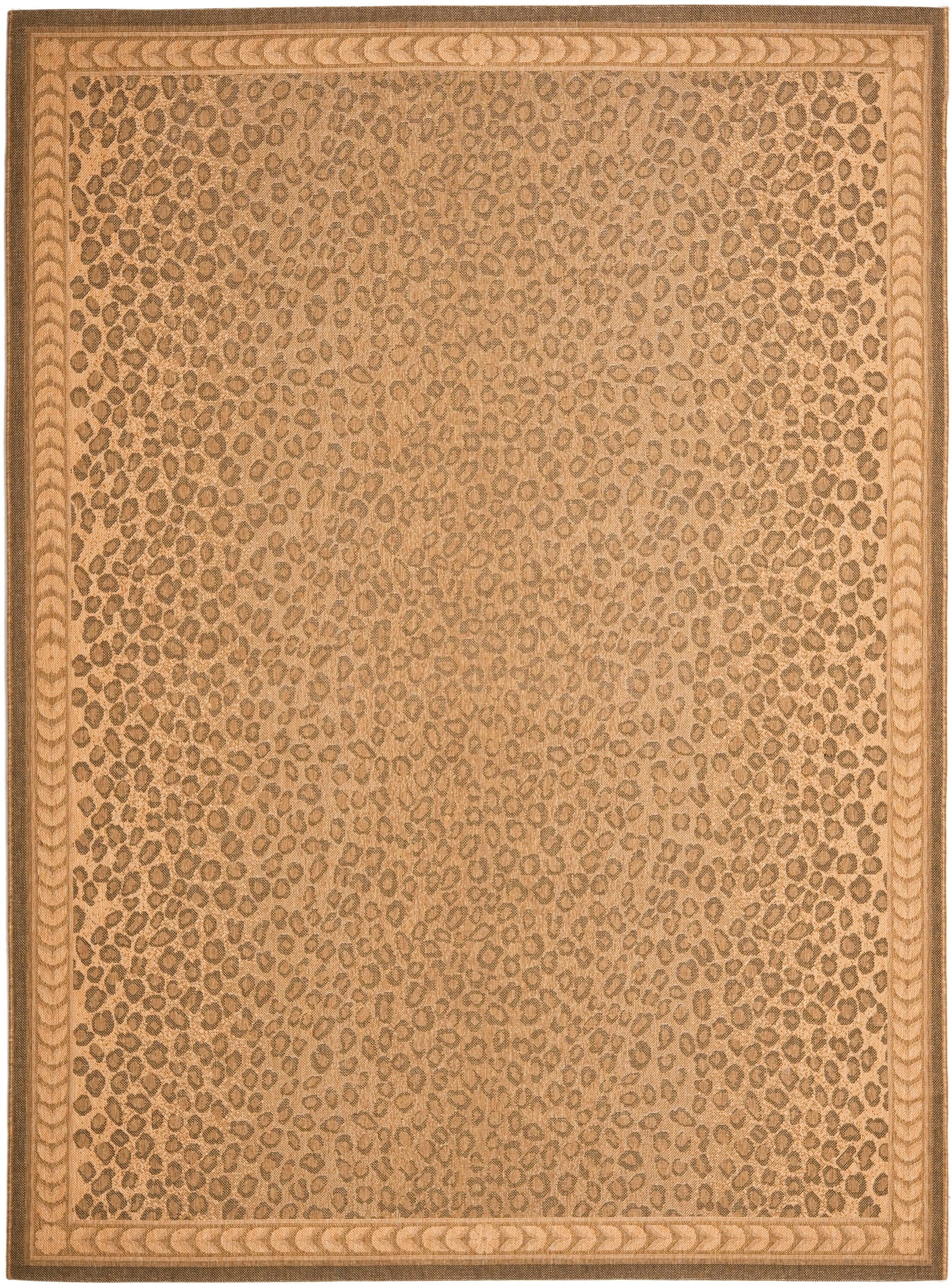 Courtyard CY6100 Power Loomed Rectangle Indoor/Outdoor Area Rug - Natural/Gold - 6' 7" X 9' 6" - Safavieh.