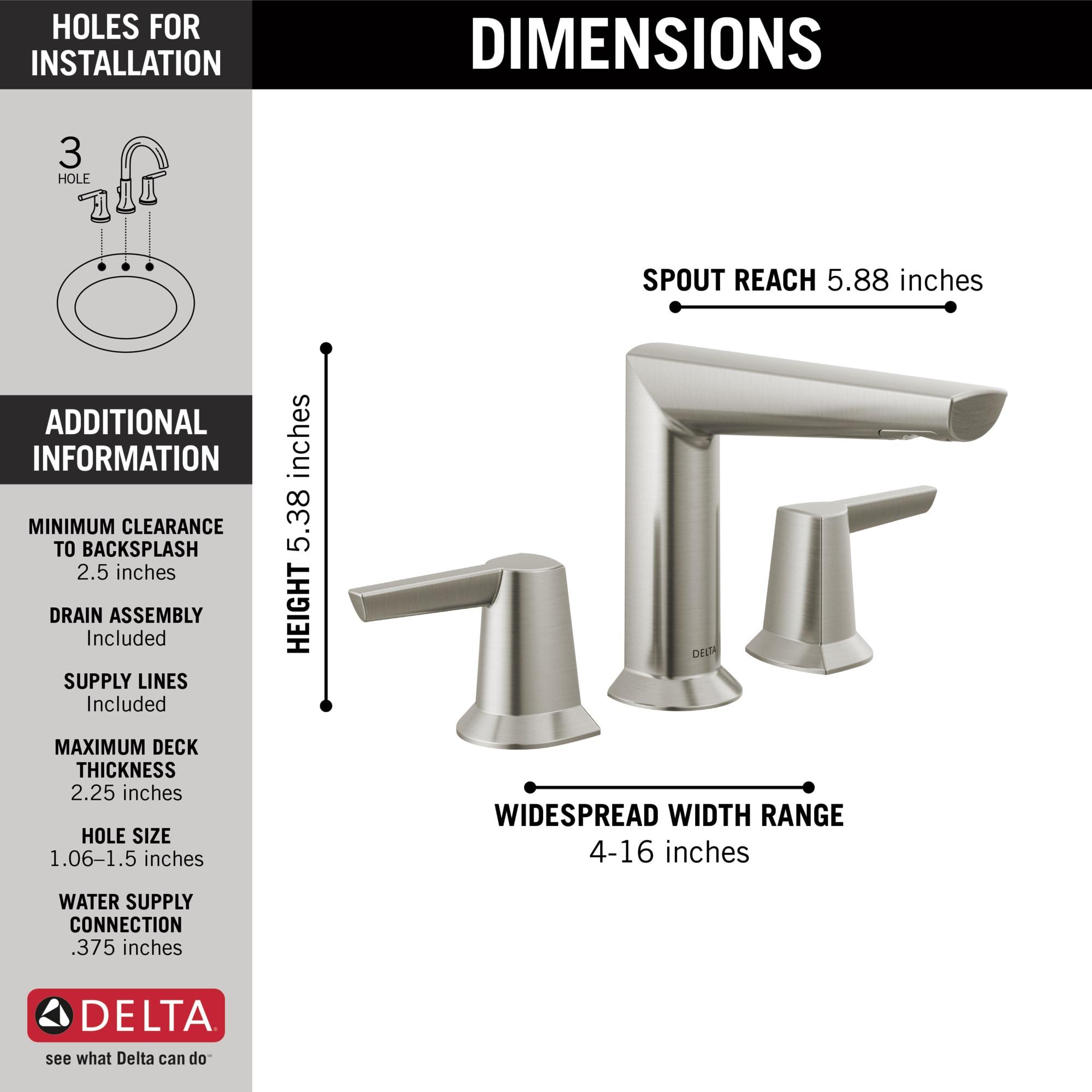 Galeon Widespread Bathroom Faucet with Drain Assembly