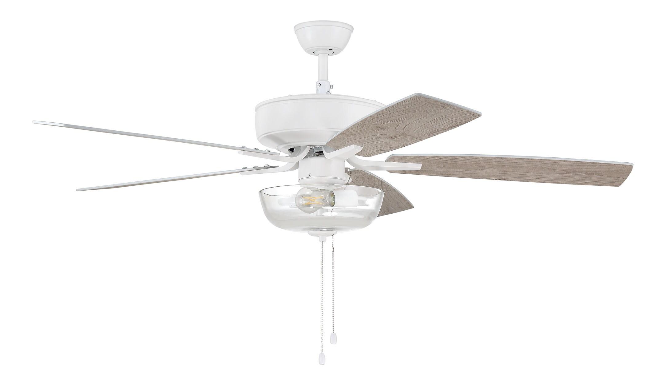 Pro Plus 101 Clear Bowl Light Kit 52'' Ceiling Fan with Light Kit