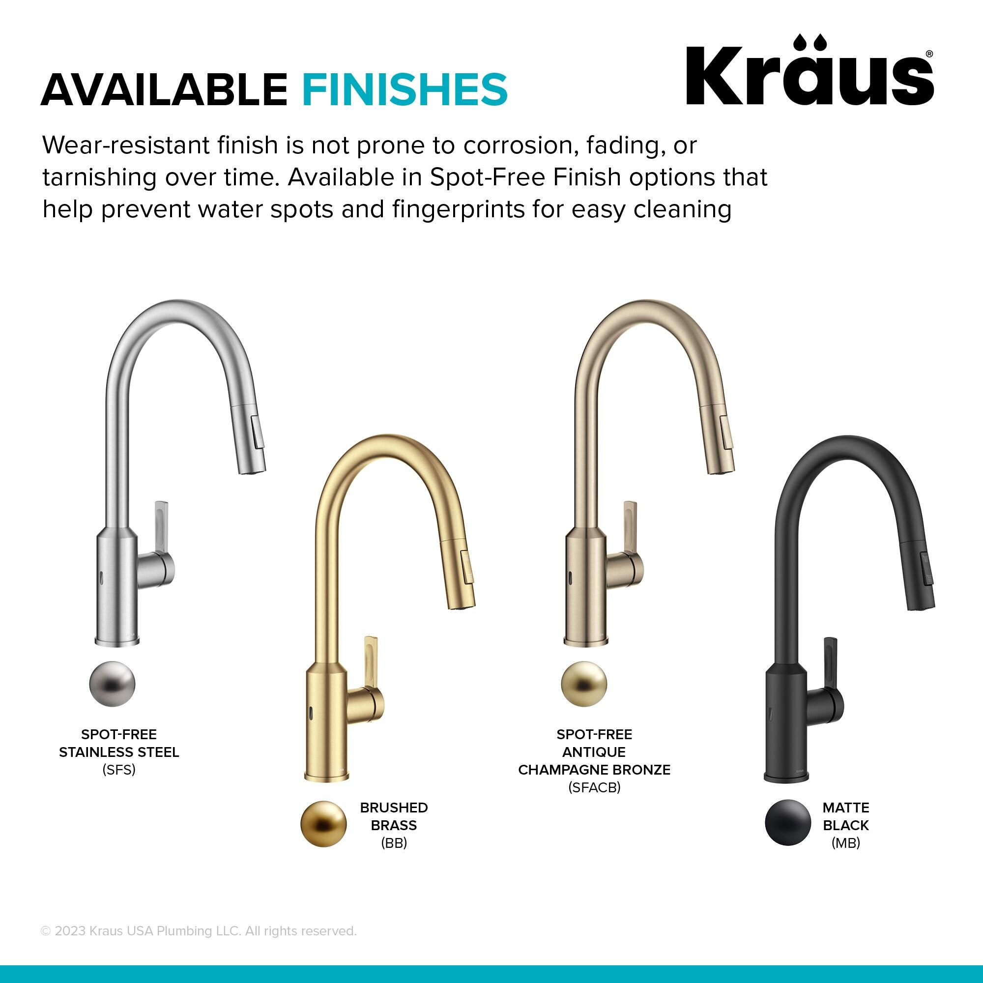 KRAUS Oletto Touchless Sensor Pull-Down Single Handle Kitchen Faucet