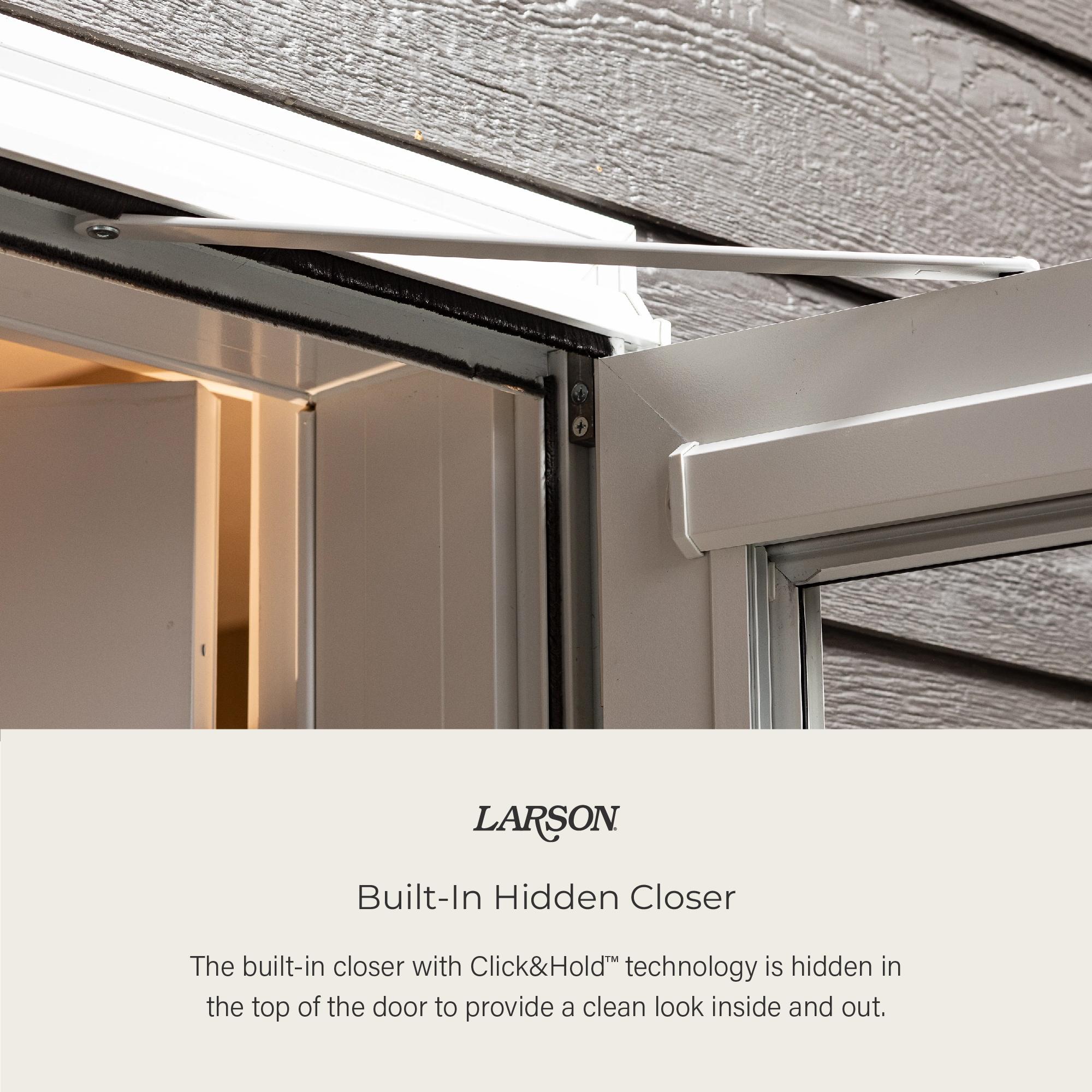 LARSON Platinum Interchangeable Full Glass Storm Door with Low-E (handle sold separately)